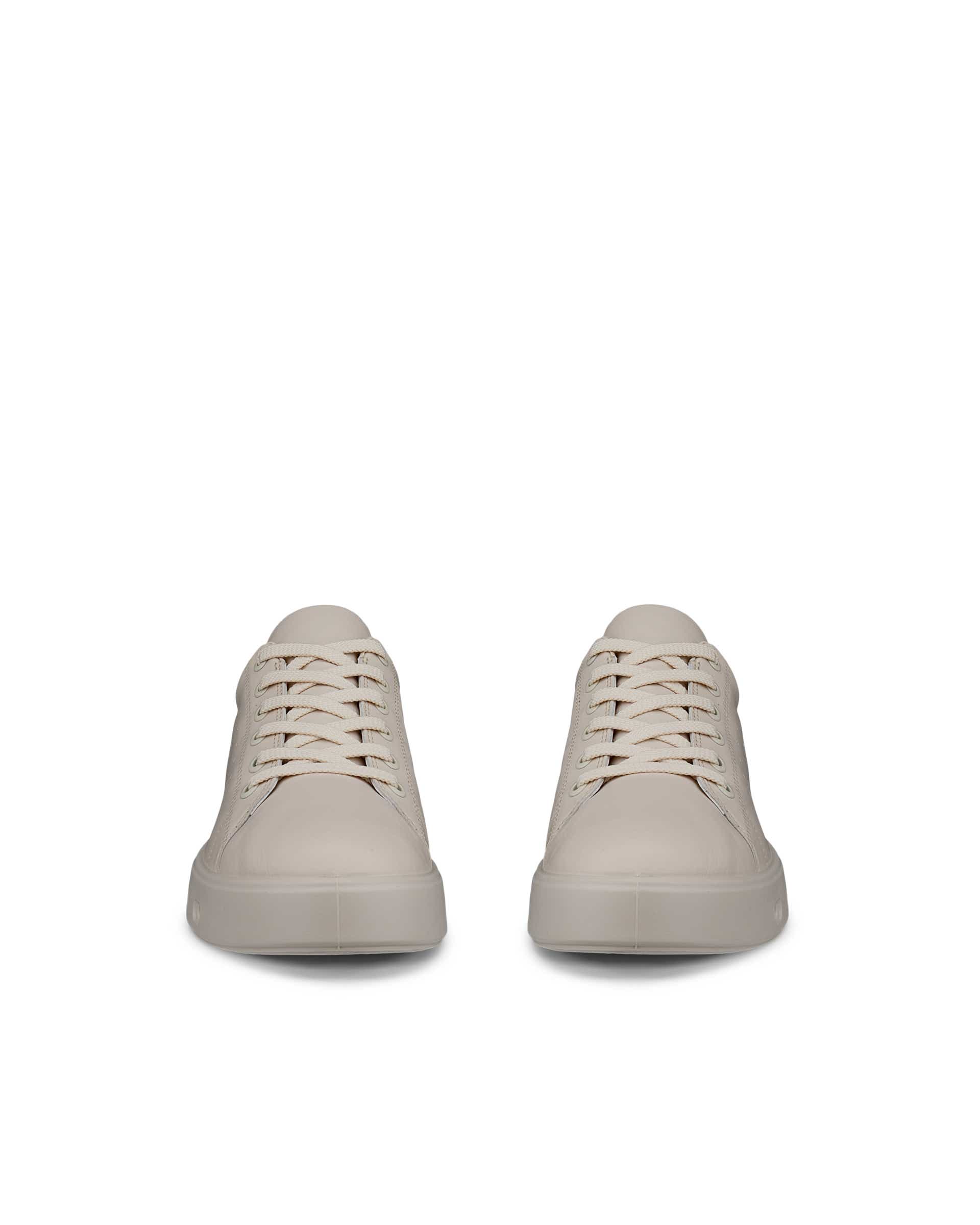 Women's ECCO® STREET 720 Leather Gore-Tex Trainer - Beige - Front pair