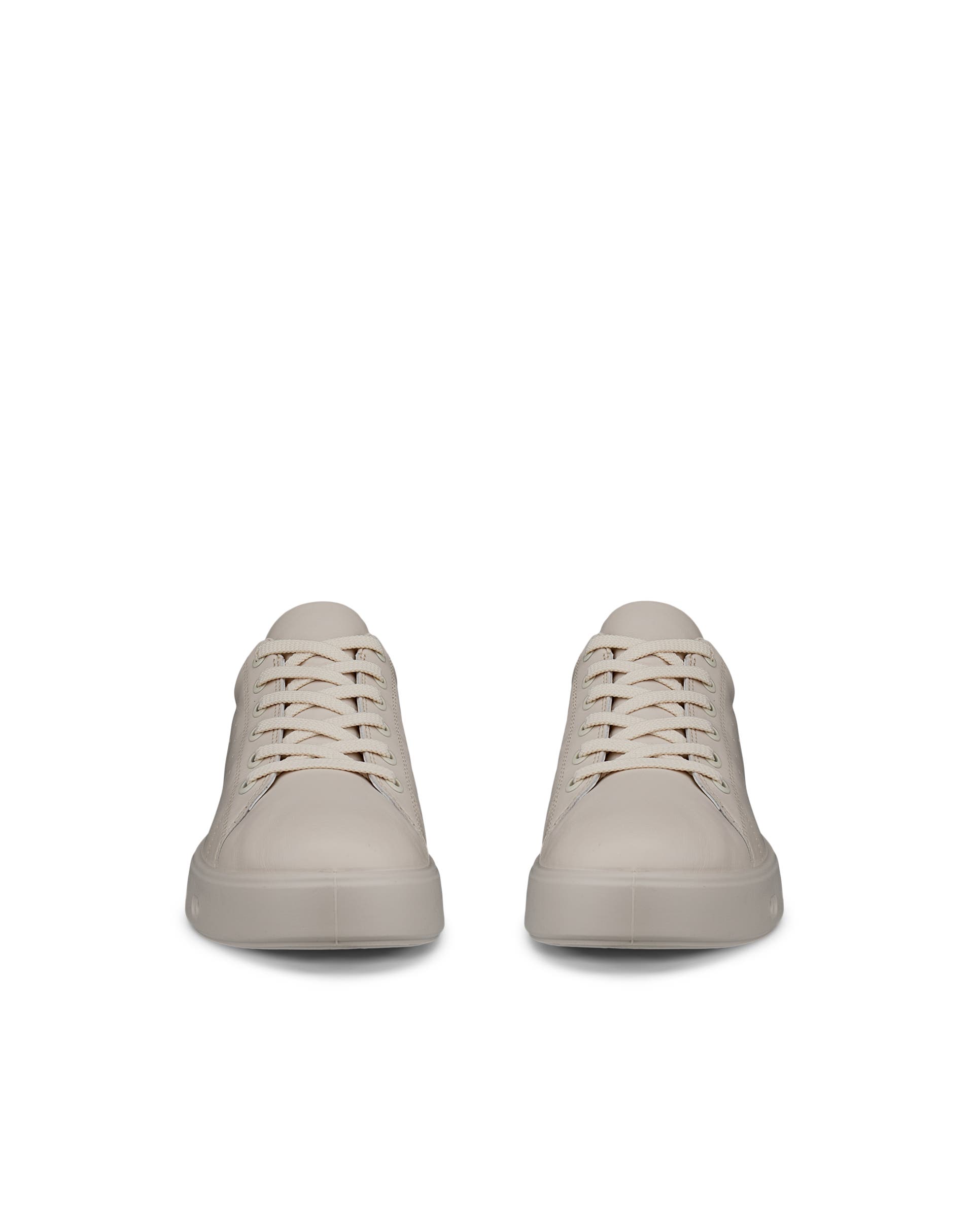 Women's ECCO® STREET 720 Leather Gore-Tex Trainer - Beige - Front pair