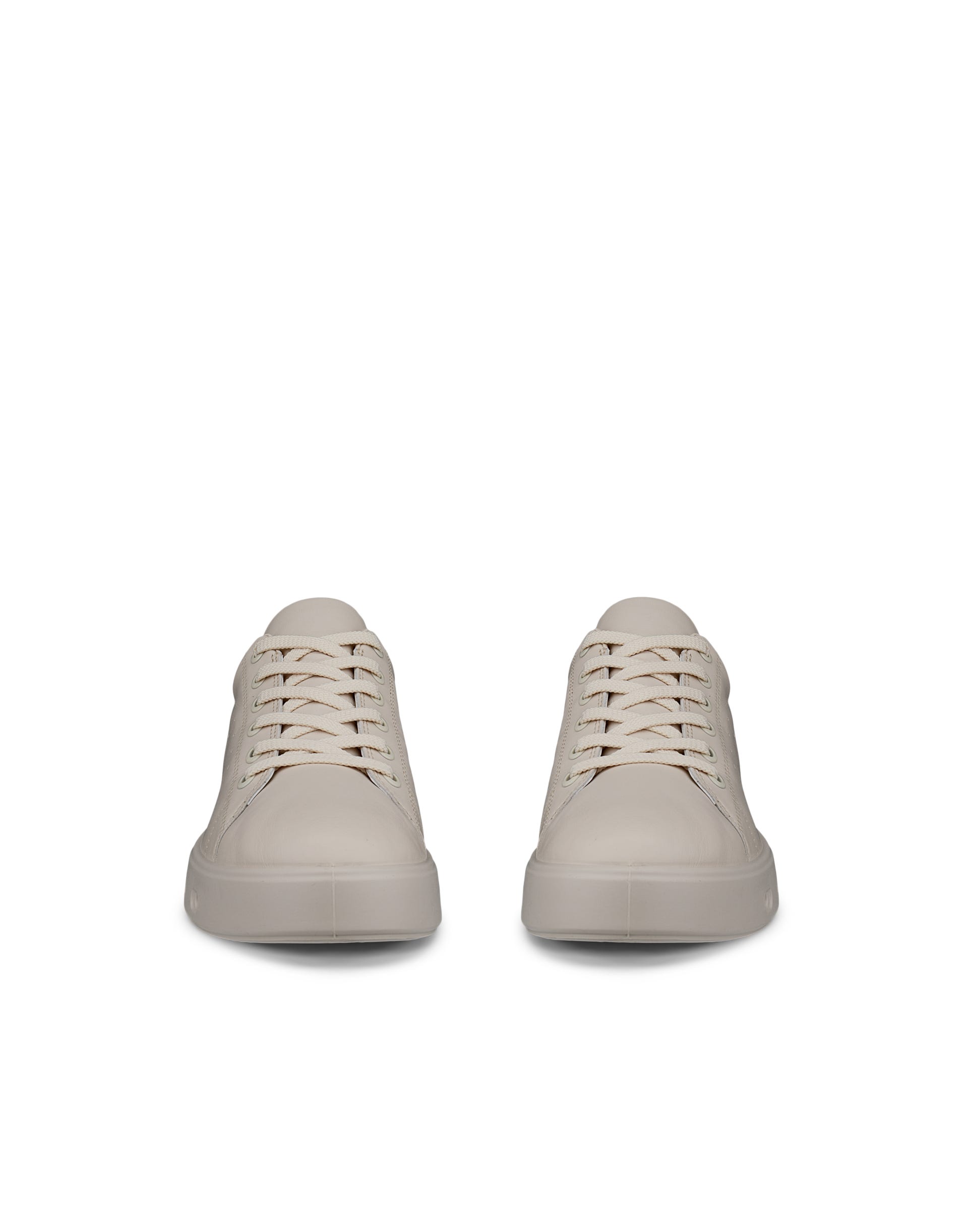 Women's ECCO® STREET 720 Leather Gore-Tex Trainer - Beige - Front pair