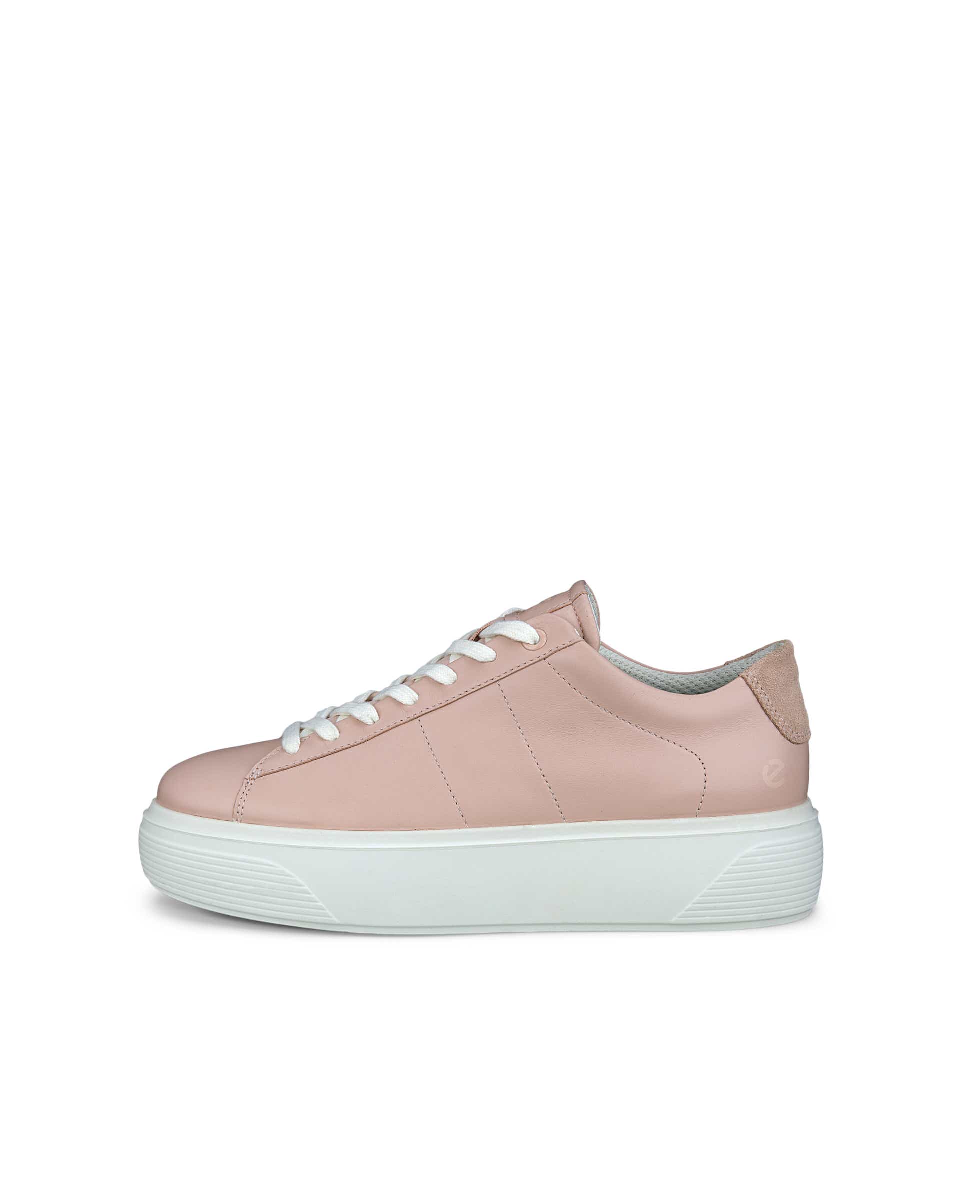 れこ　0623 ECCO Street Platform ウィメンズ レザースニーカー | ピンク