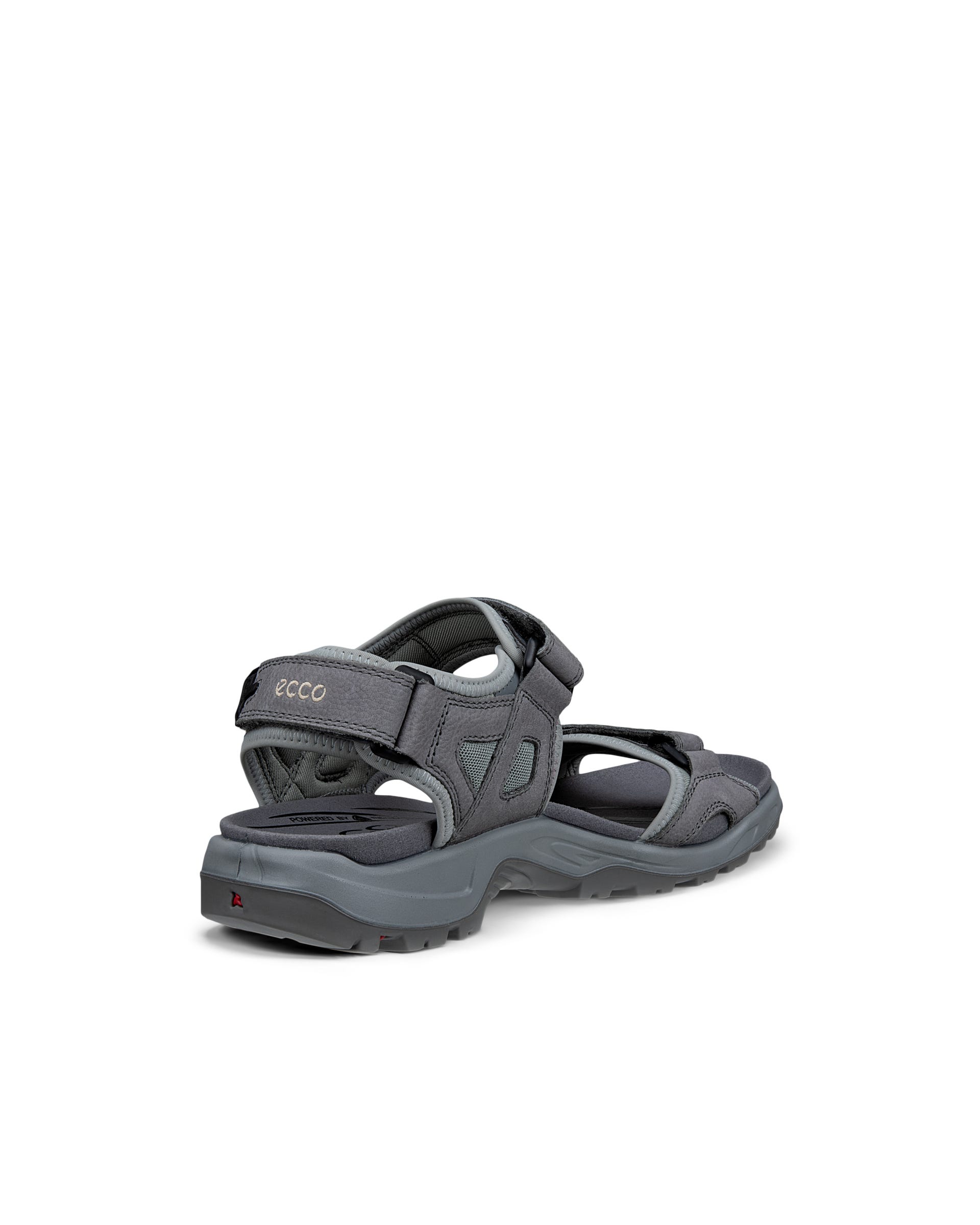 Men's ECCO® Offroad Nubuck Walking Sandal - Gray - Back