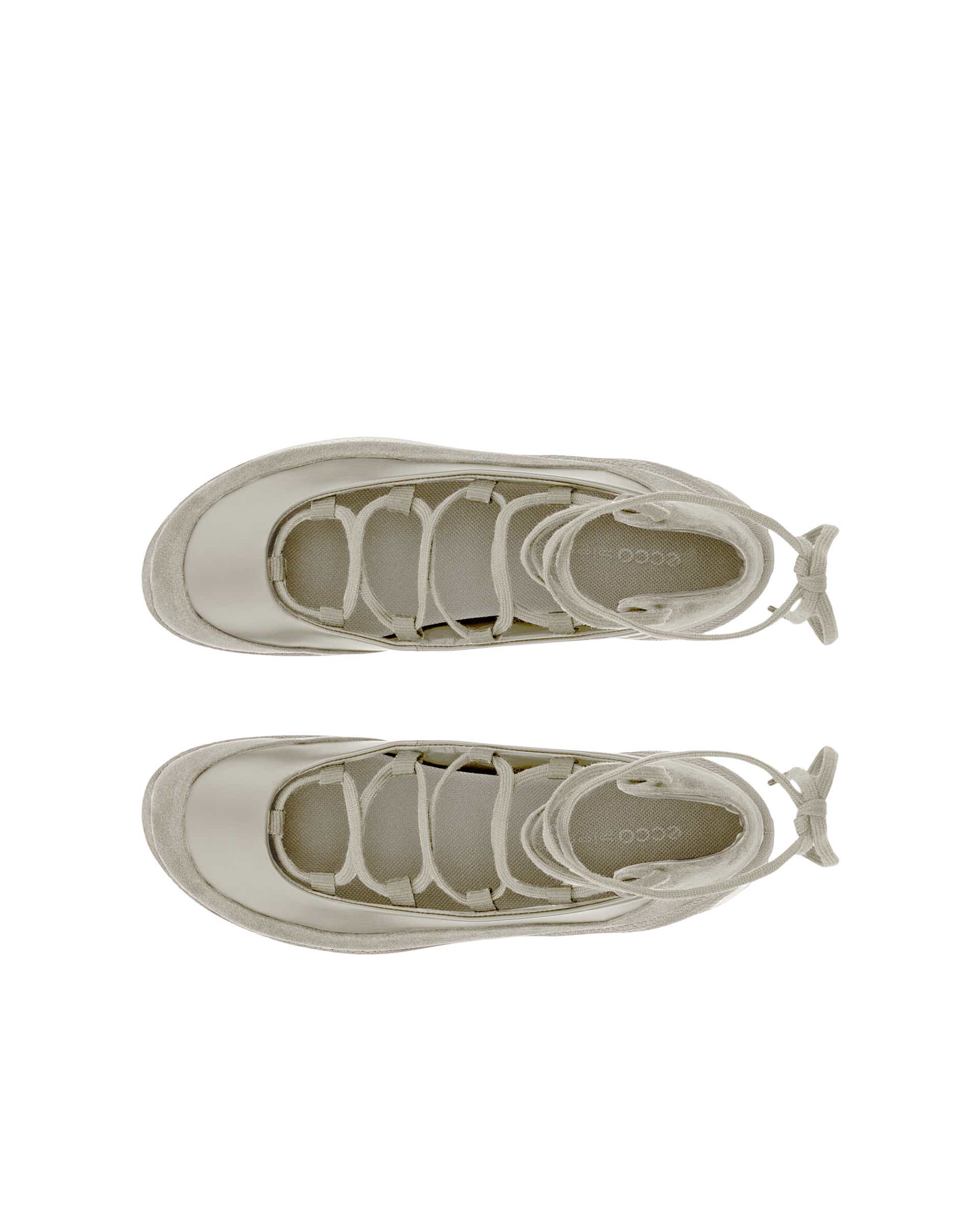 ECCO® BIOM LITE női bőr balerinacipő - Szürke - Top left pair