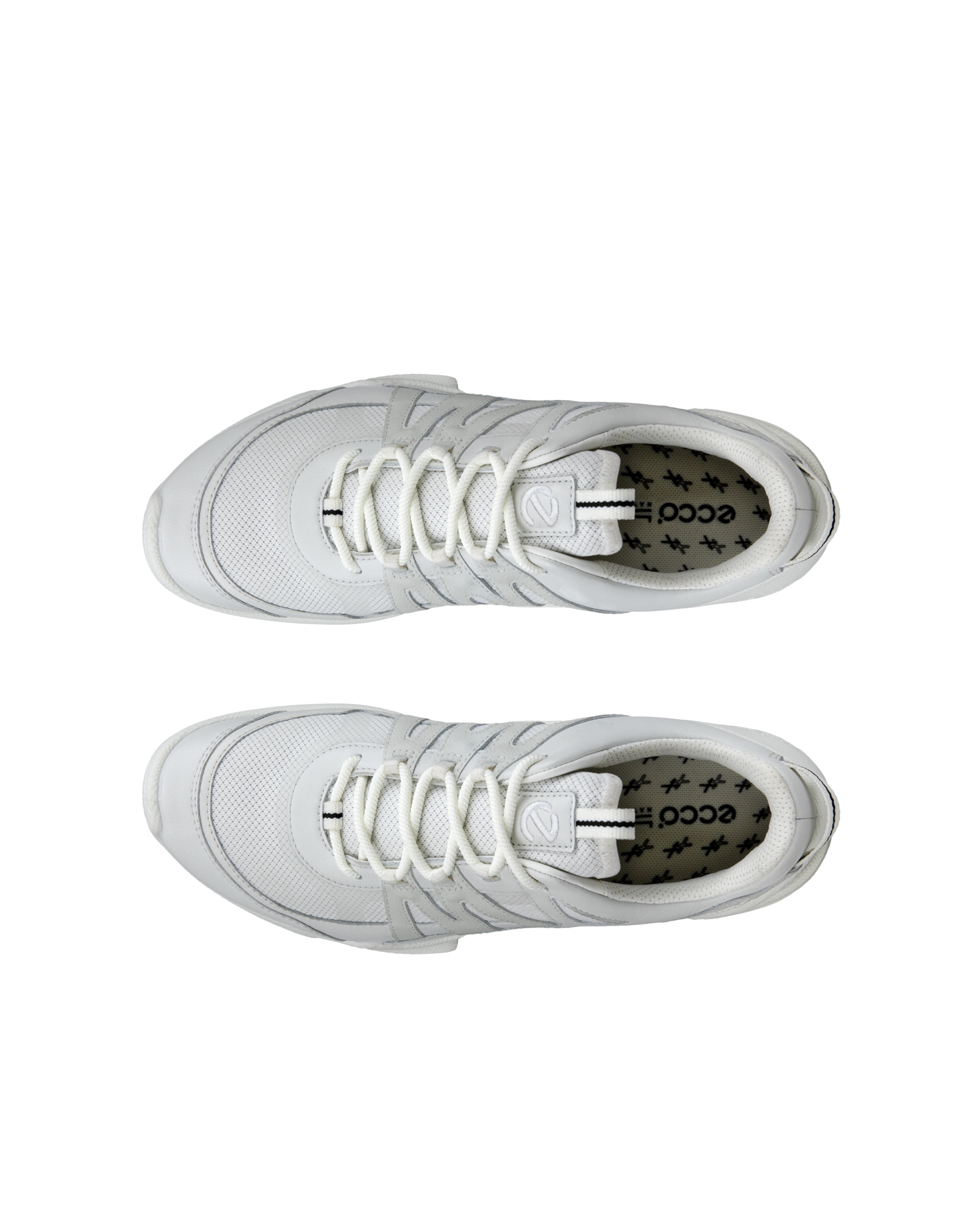 ECCO® Biom C-Trail baskets en cuir Gore-Tex pour femme - Blanc - Top left pair