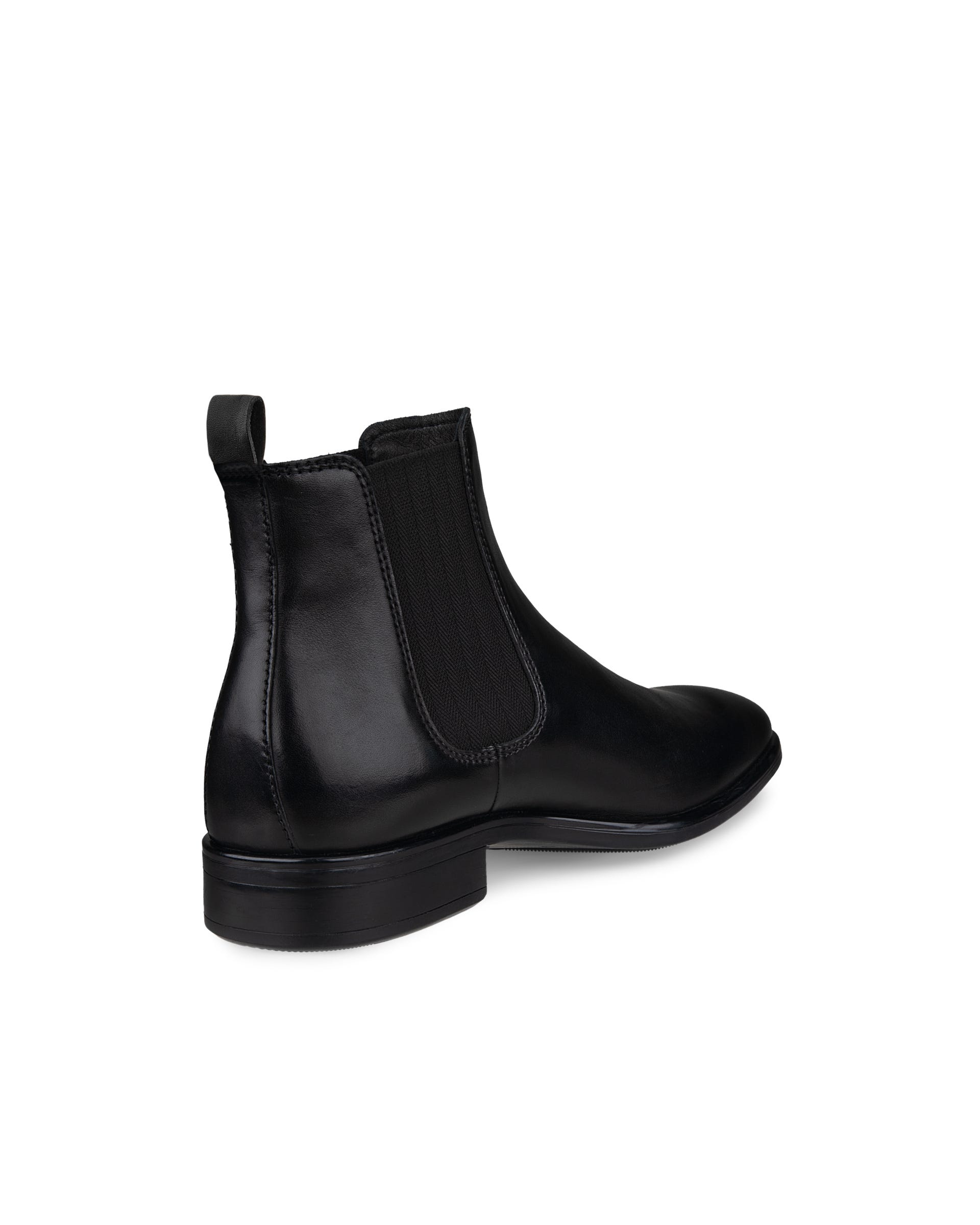 Men's ECCO® Citytray Leather Chelsea Boot - Black - Back