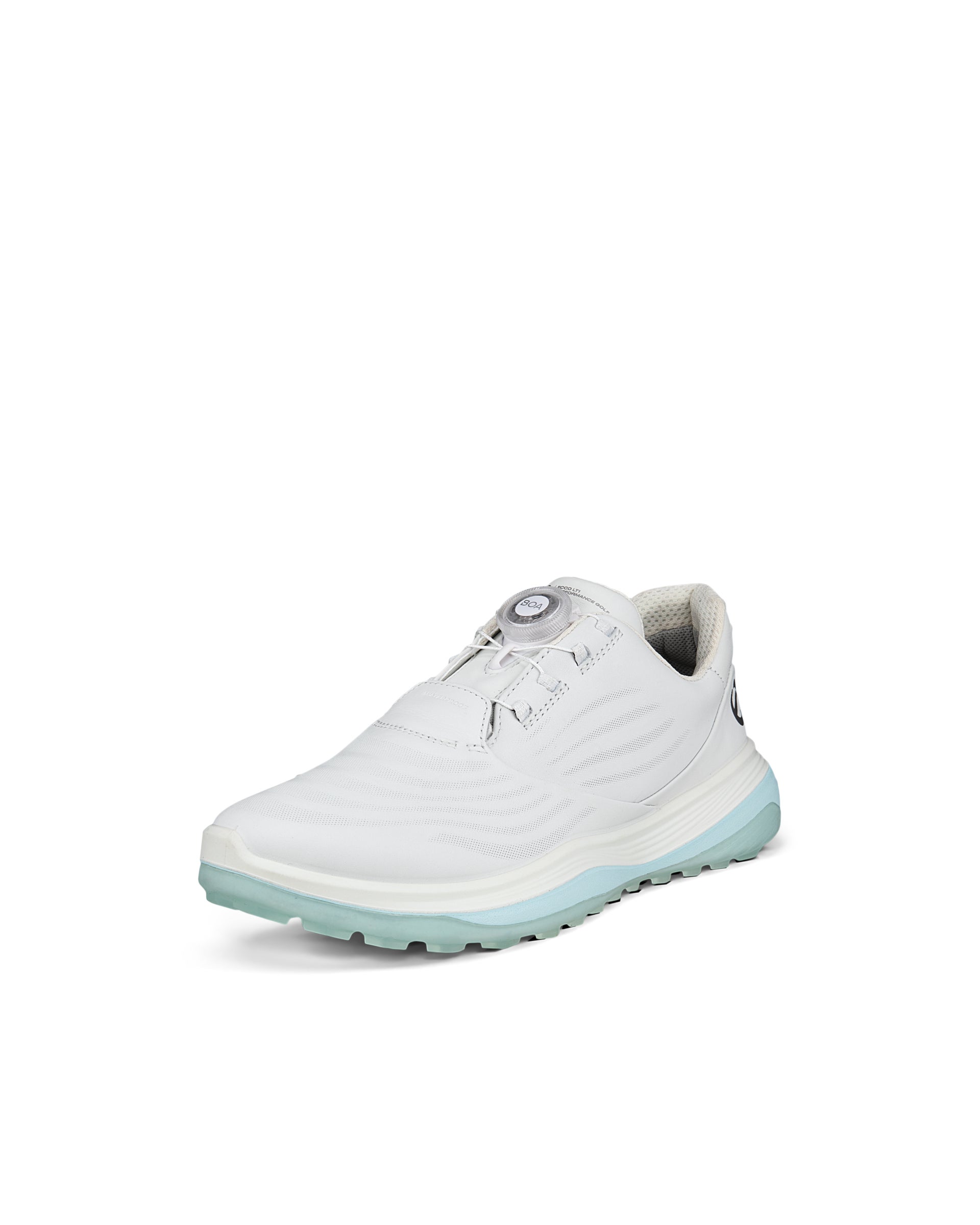Ženski vodoodporni usnjeni čevlji za golf ECCO® Golf LT1 - Bela - Main