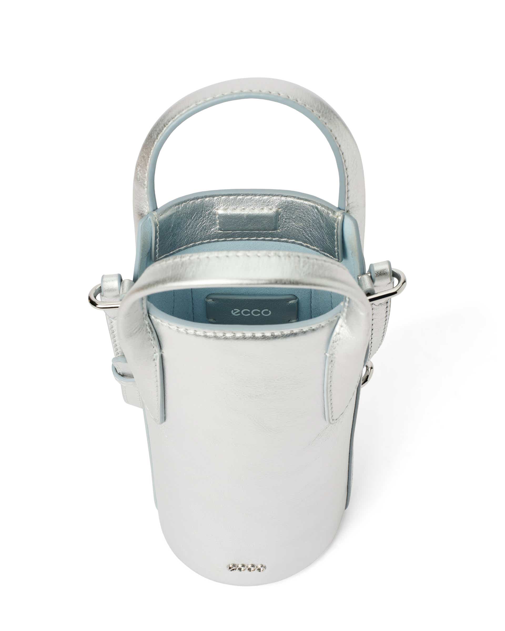 ECCO® POT BAG ženske kožna uža duboka torba - Srebrna - Inside