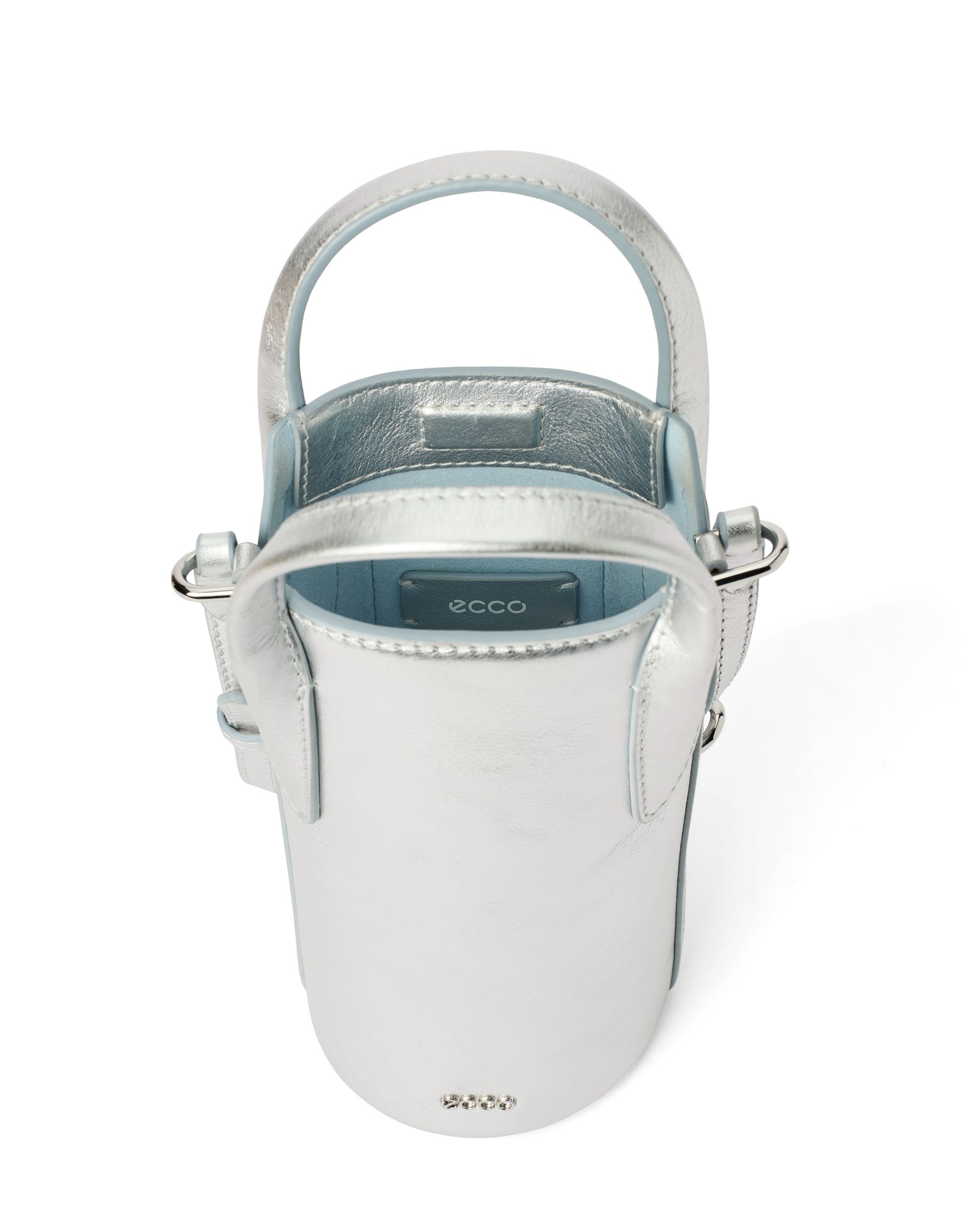 ECCO® POT BAG Damen Beuteltasche aus Leder - Silber - Main
