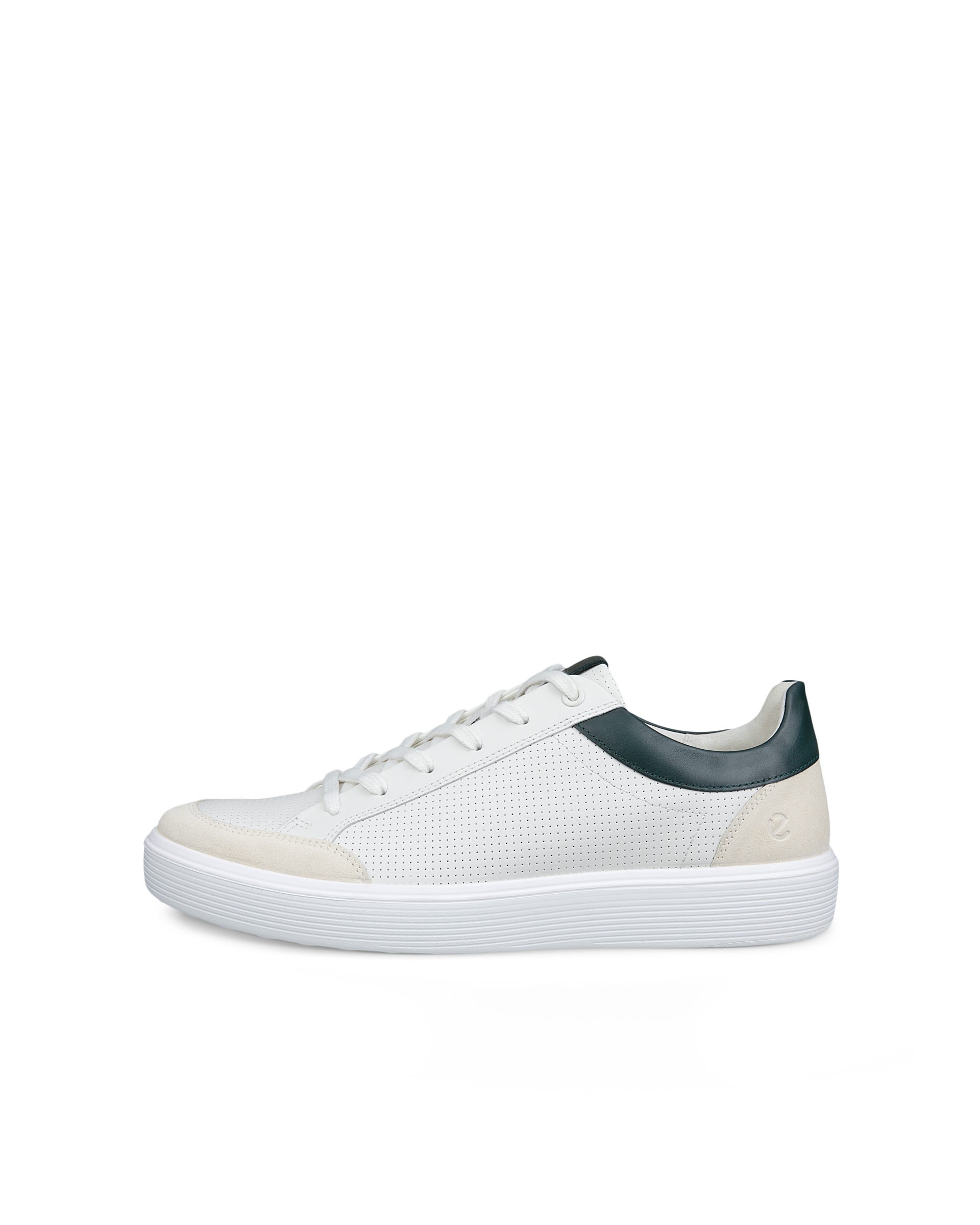 Men's ECCO® Soft 60 Leather Shoe - White - Outside