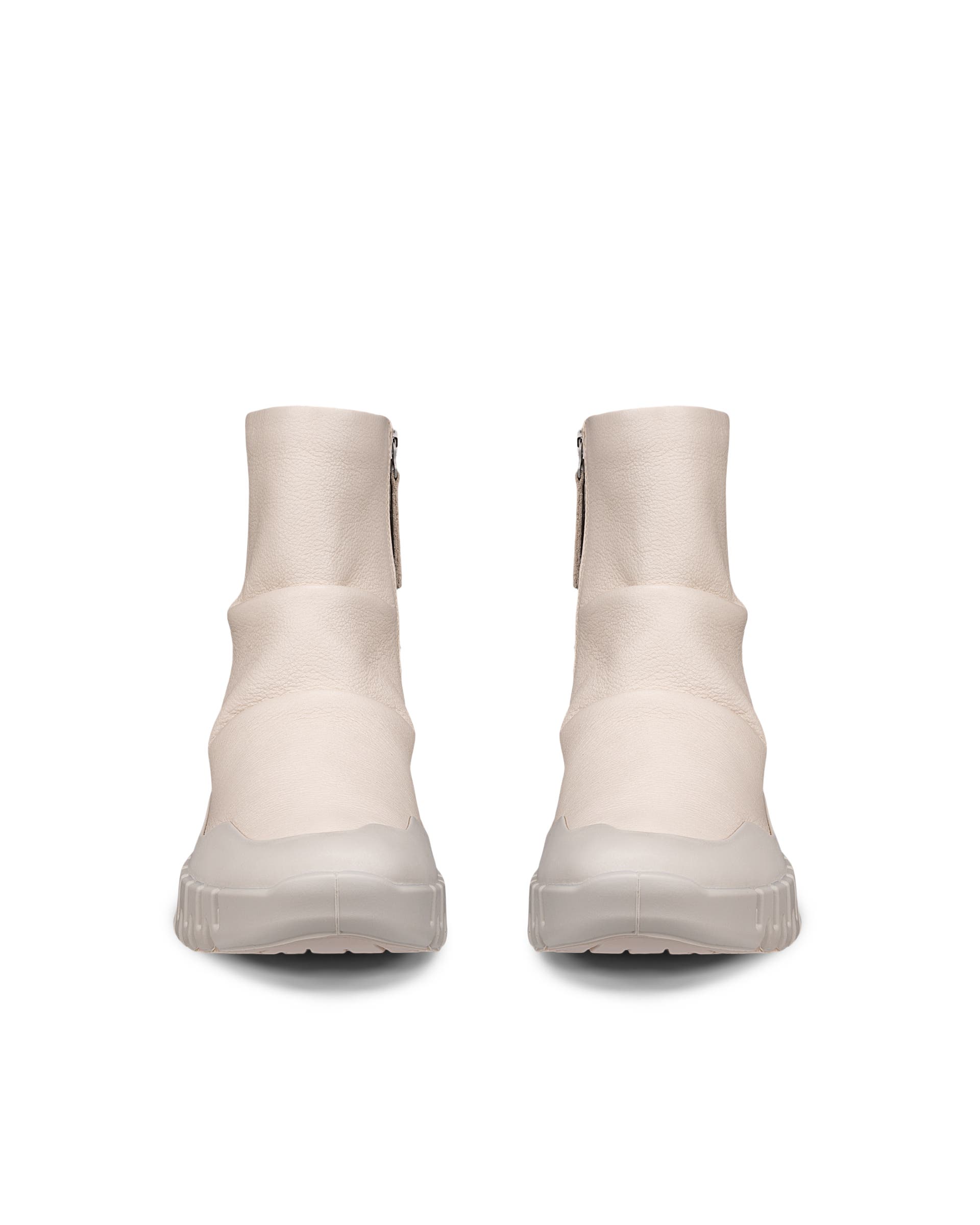 ECCO® Gruuv odiniai pusauliai batai moterims - Smėlinė - Front pair