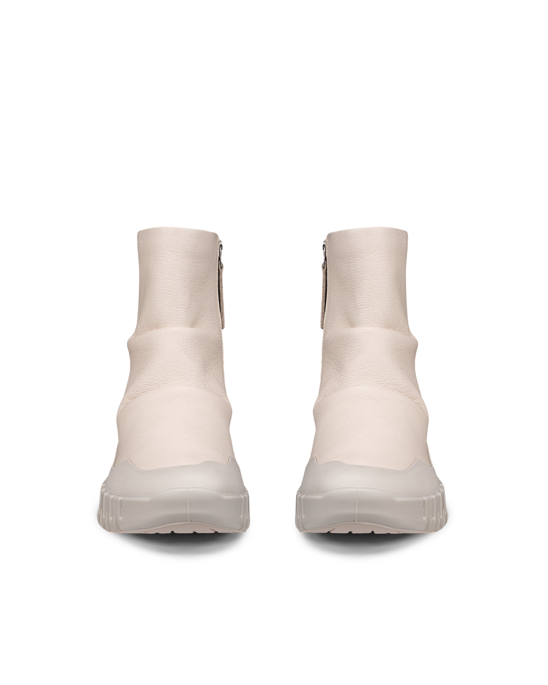 ECCO® Gruuv Damen Halbhoher Stiefel aus Leder - Beige - Front pair