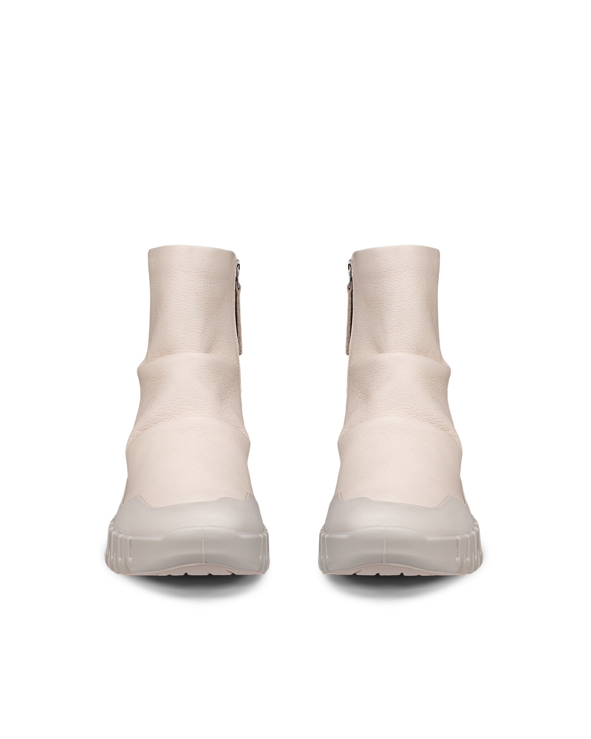 ECCO® Gruuv Dames halfhoge leren laars - Beige - Front pair