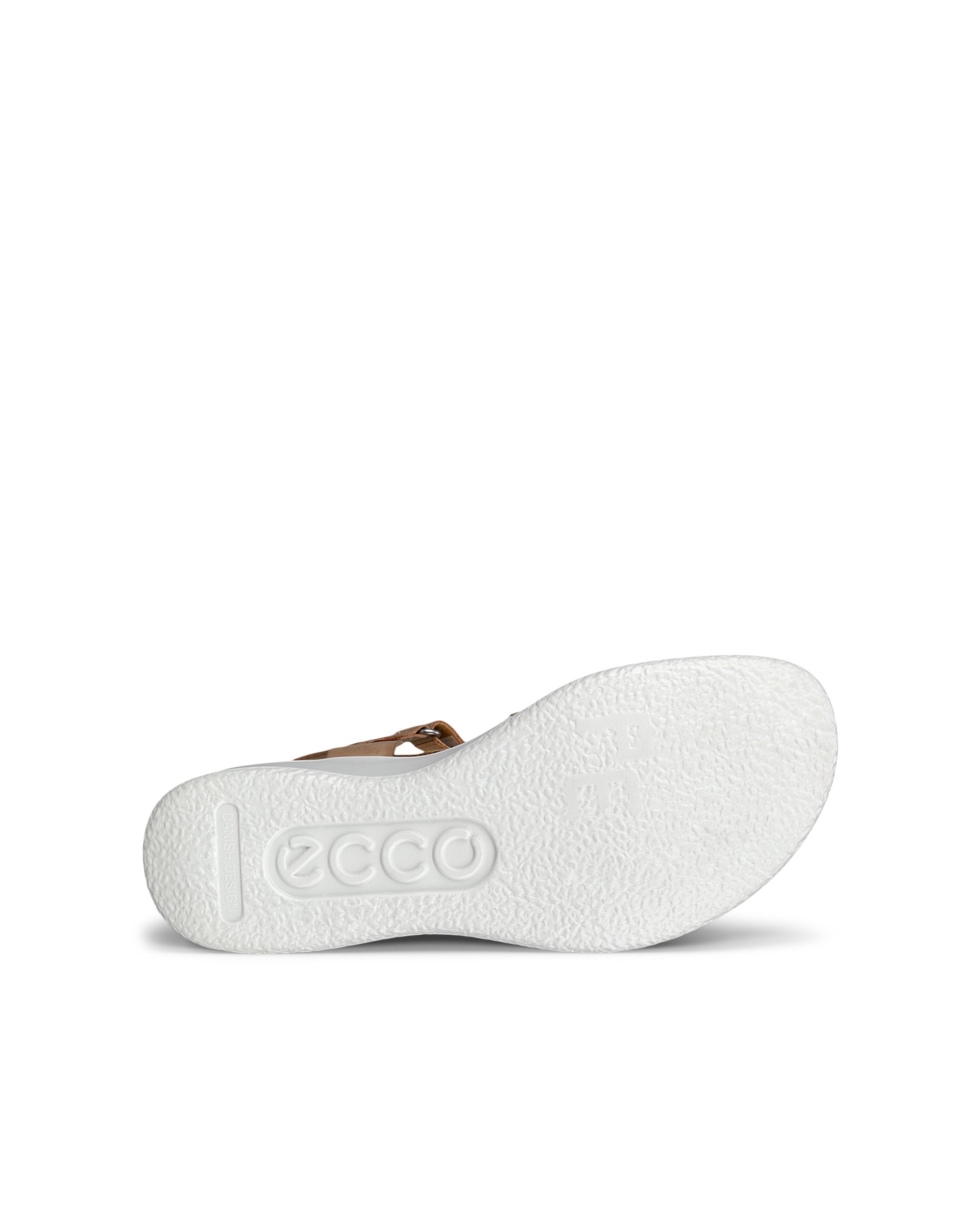 ECCO Flowt Wedge ウィメンズ レザーコルクヒールウェッジソールサンダル - ブラウン - Sole