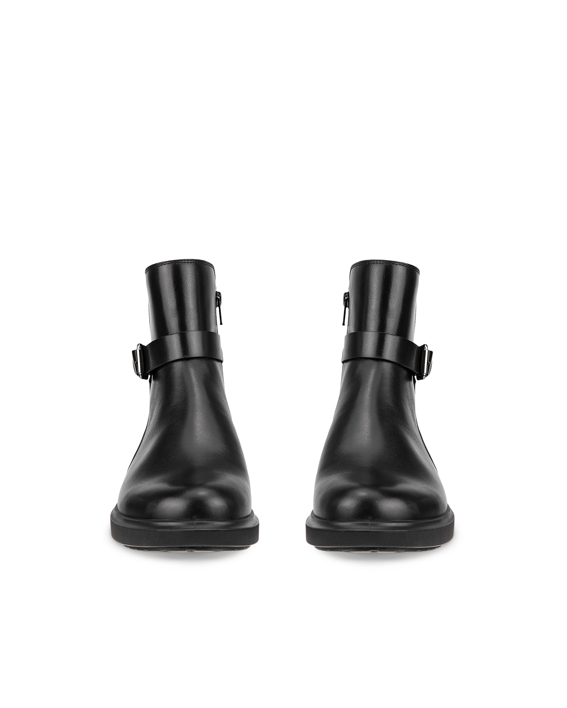 ECCO® Metropole Amsterdam bottes de pluie en cuir pour femme - Noir - Front pair