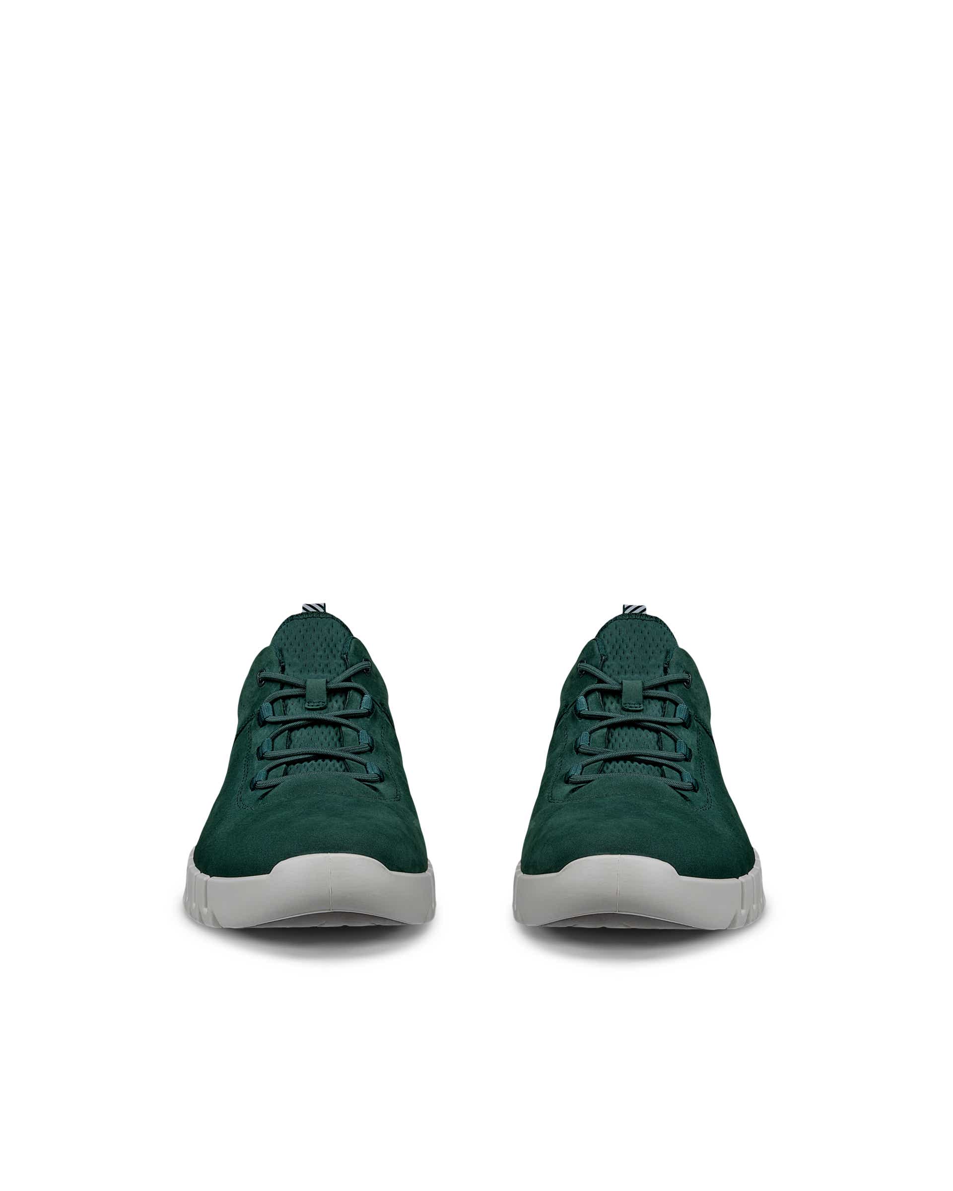 ECCO® GRUUV heren nubuck sneaker - Groen - Front pair