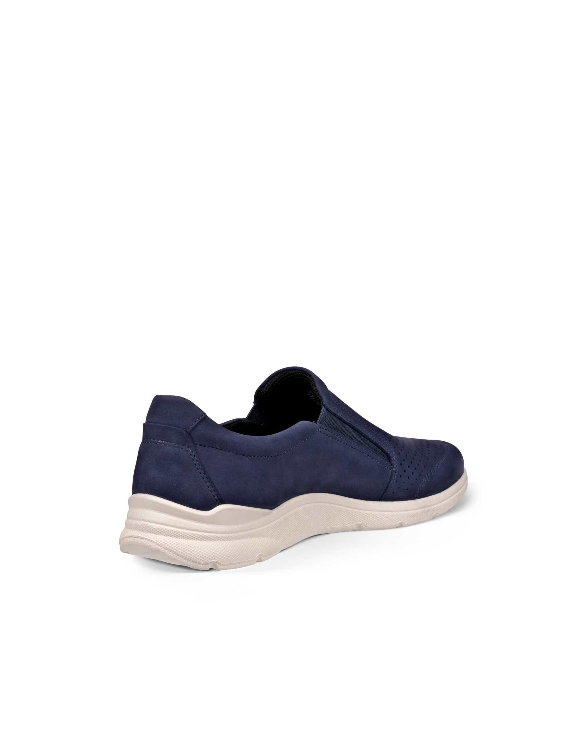 ECCO® Irving chaussures sans lacet en nubuck pour homme - Bleu - Back