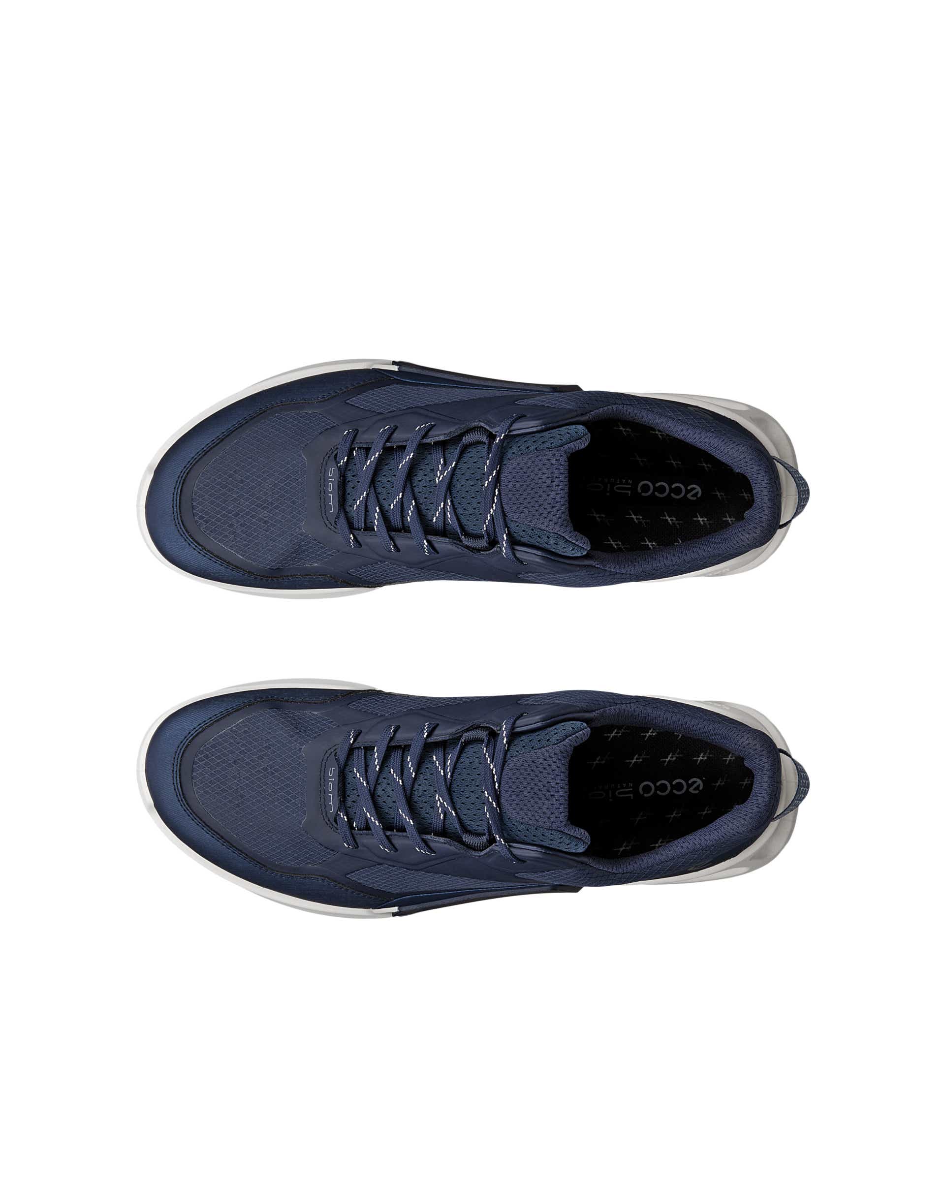 Męskie tekstylne buty trekingowe Gore-tex ECCO® BIOM 2.1 X MOUNTAIN - Niebieski - Top left pair