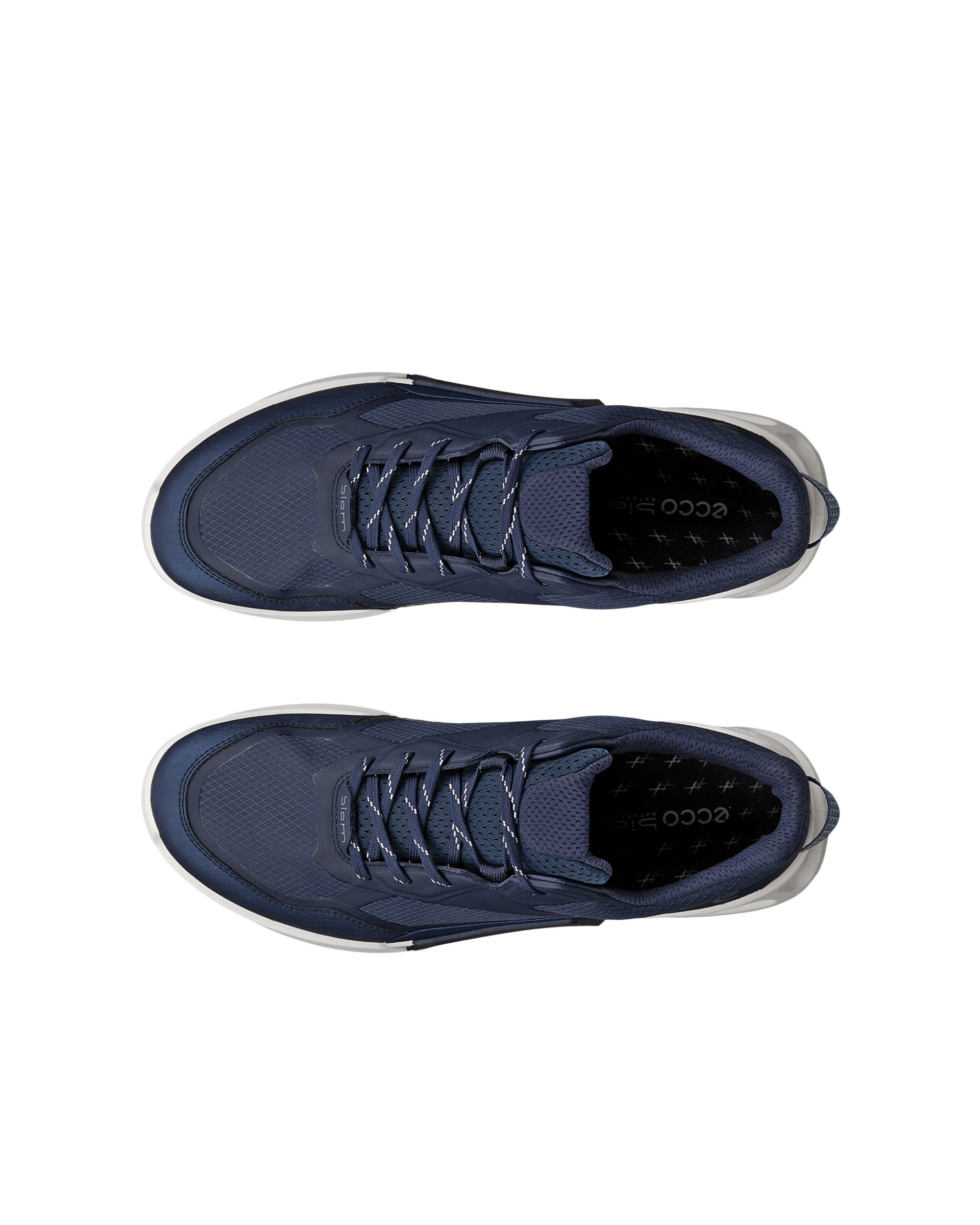 Męskie tekstylne buty trekingowe Gore-tex ECCO® BIOM 2.1 X MOUNTAIN - Niebieski - Top left pair