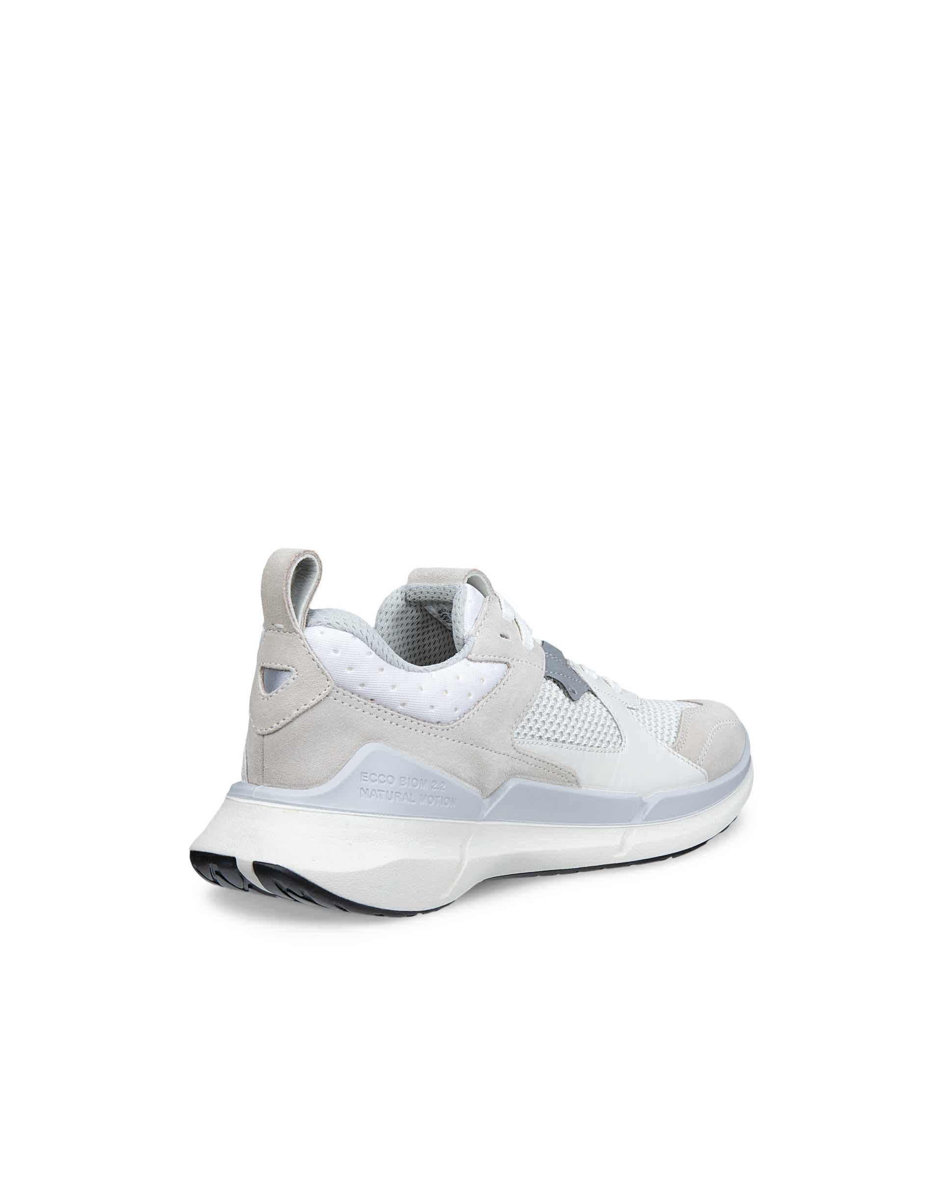 ECCO® BIOM 2.2 Damen Sneaker aus Veloursleder - Weiß - Back