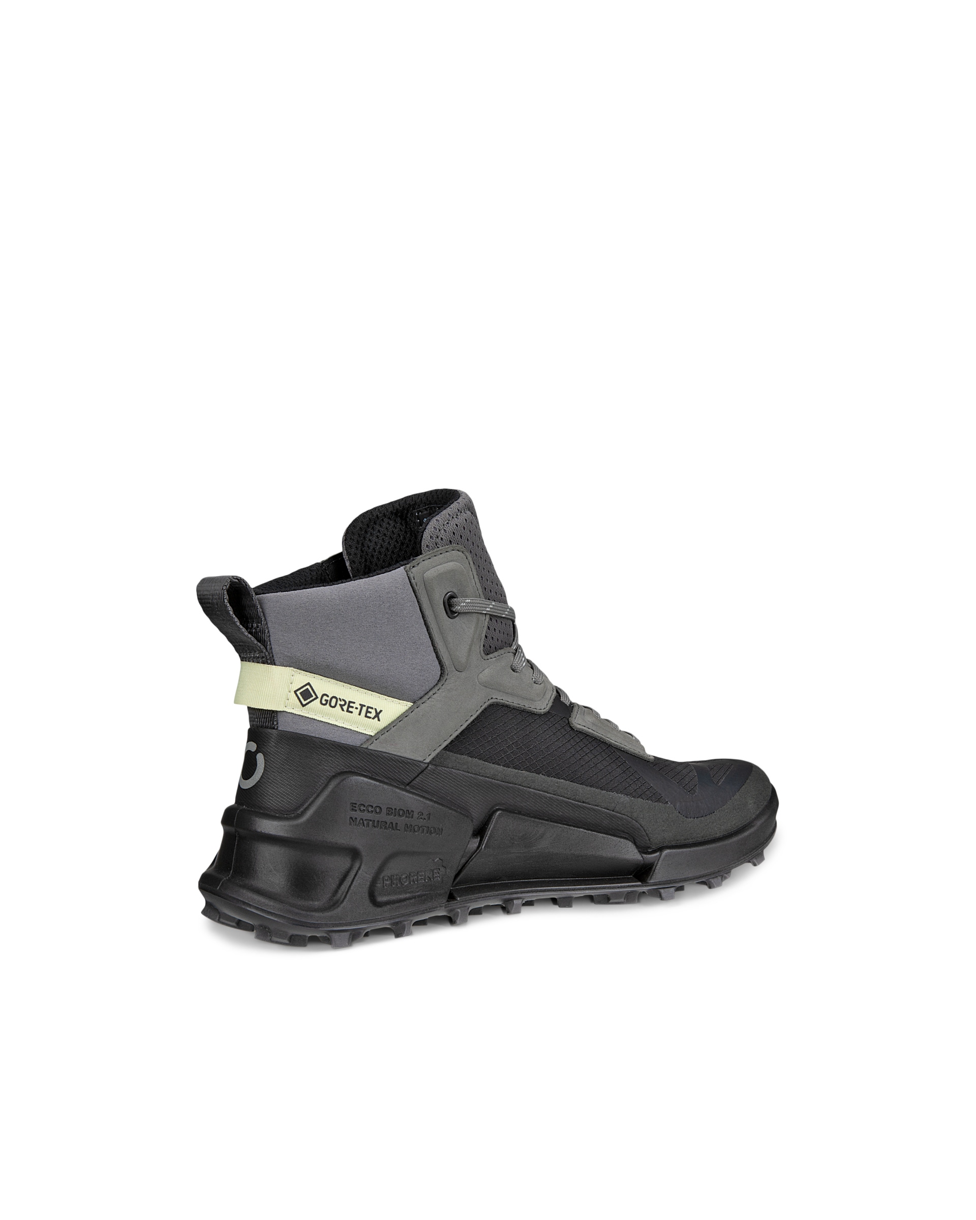 Women's ECCO® Biom 2.1 X Mountain Textile Gore-Tex High-Top Hiking Sneaker - Black - Back