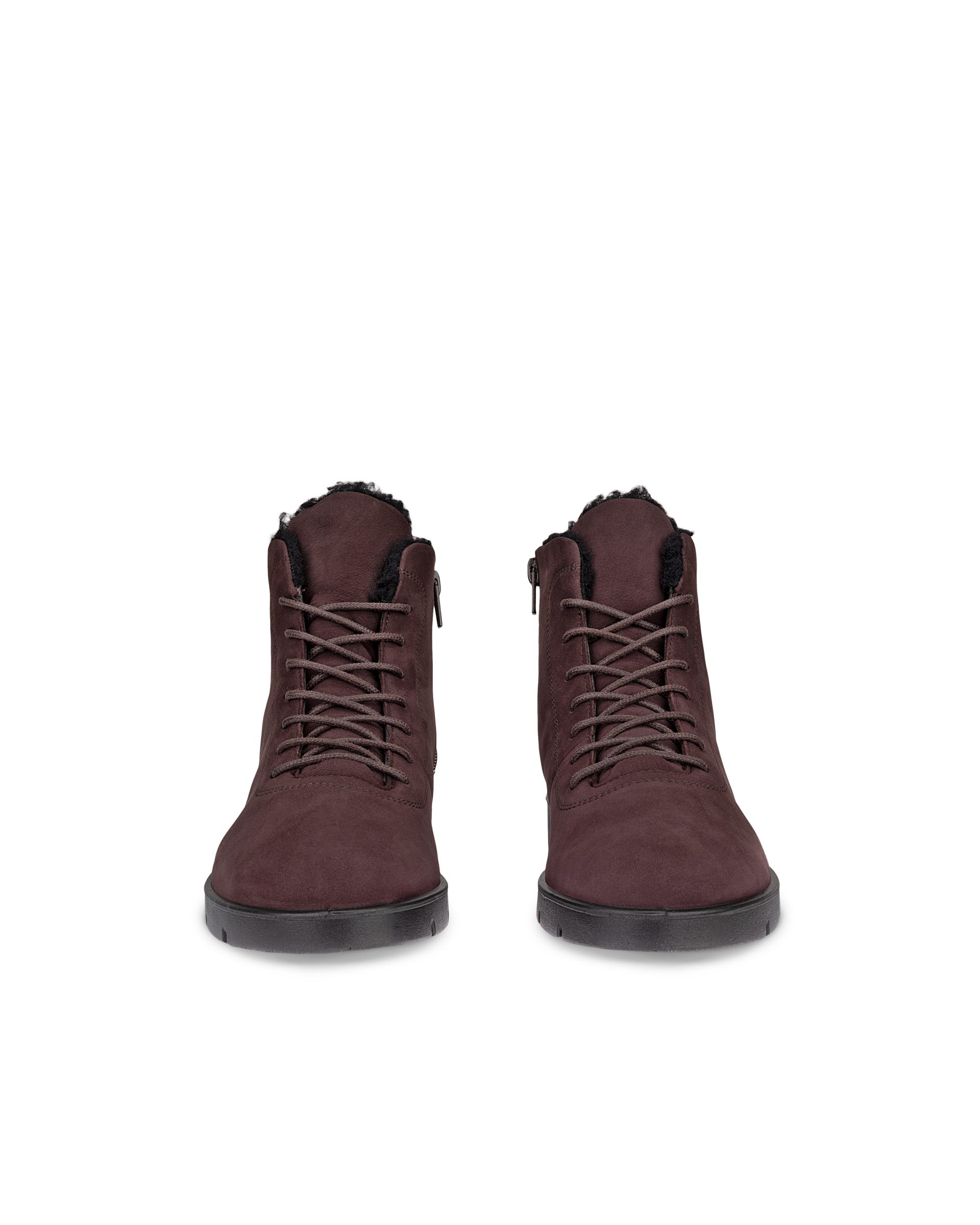 Women's ECCO® BELLA Nubuck Boot - Brown - Front pair