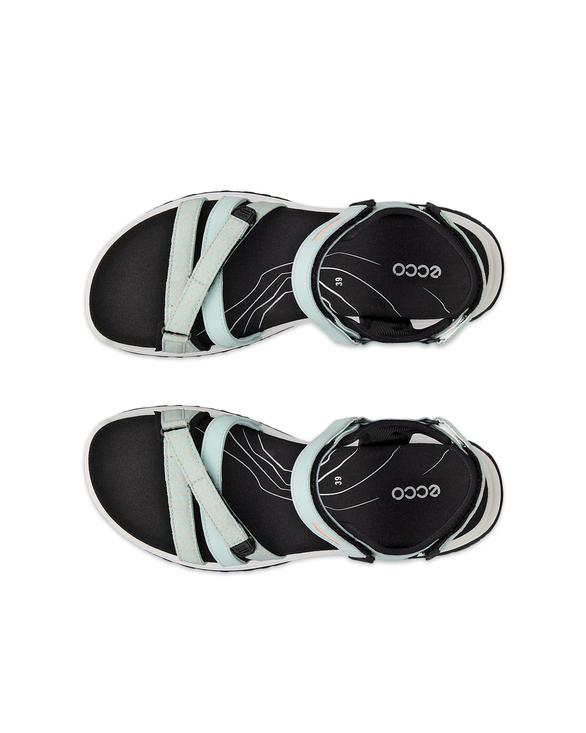 Sandalette extérieure en nubuck ECCO® Offroad Roam pour femme - Vert - Top left pair