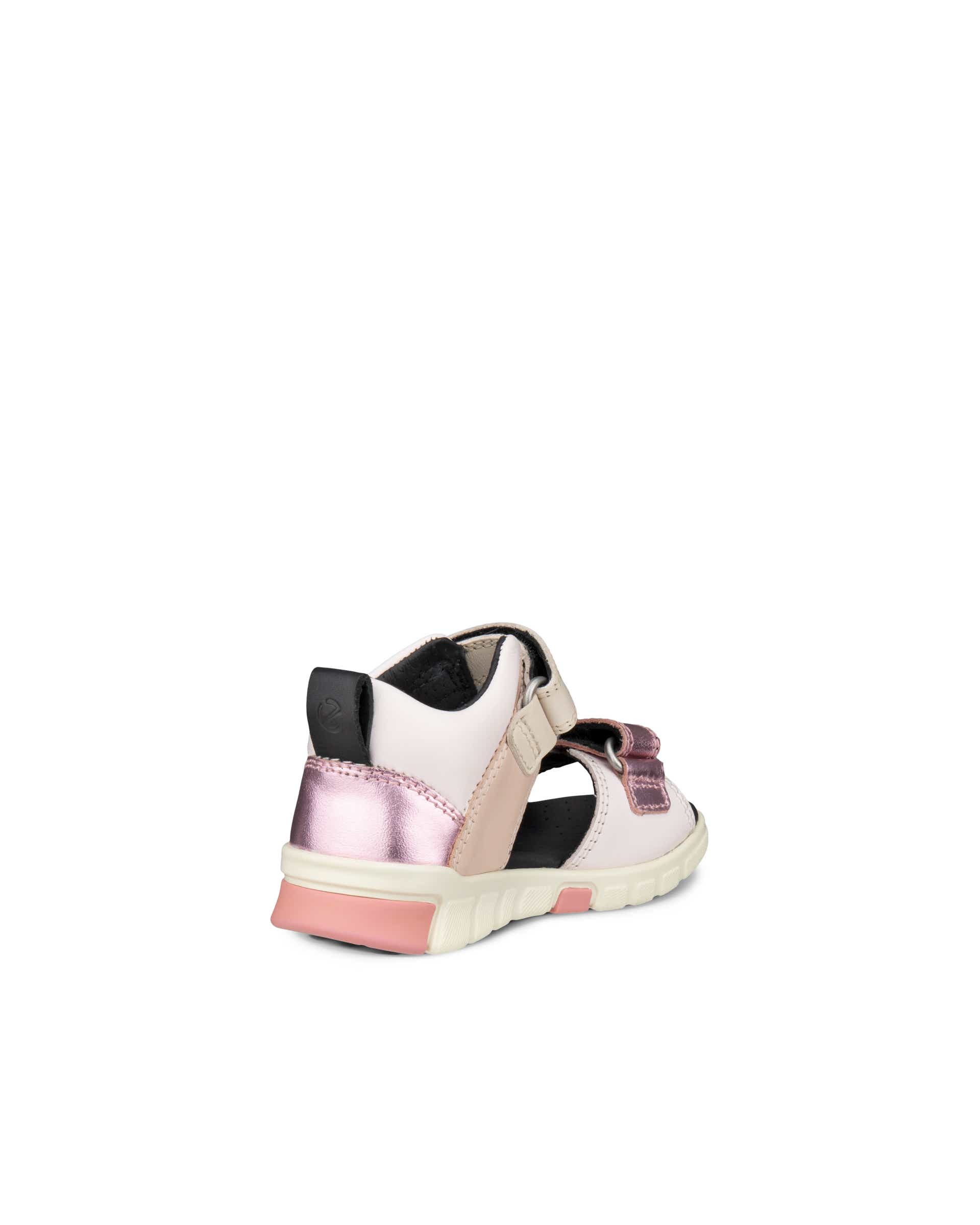 ECCO® Mini Stride nahast sandaal lastele - Roosa - Back