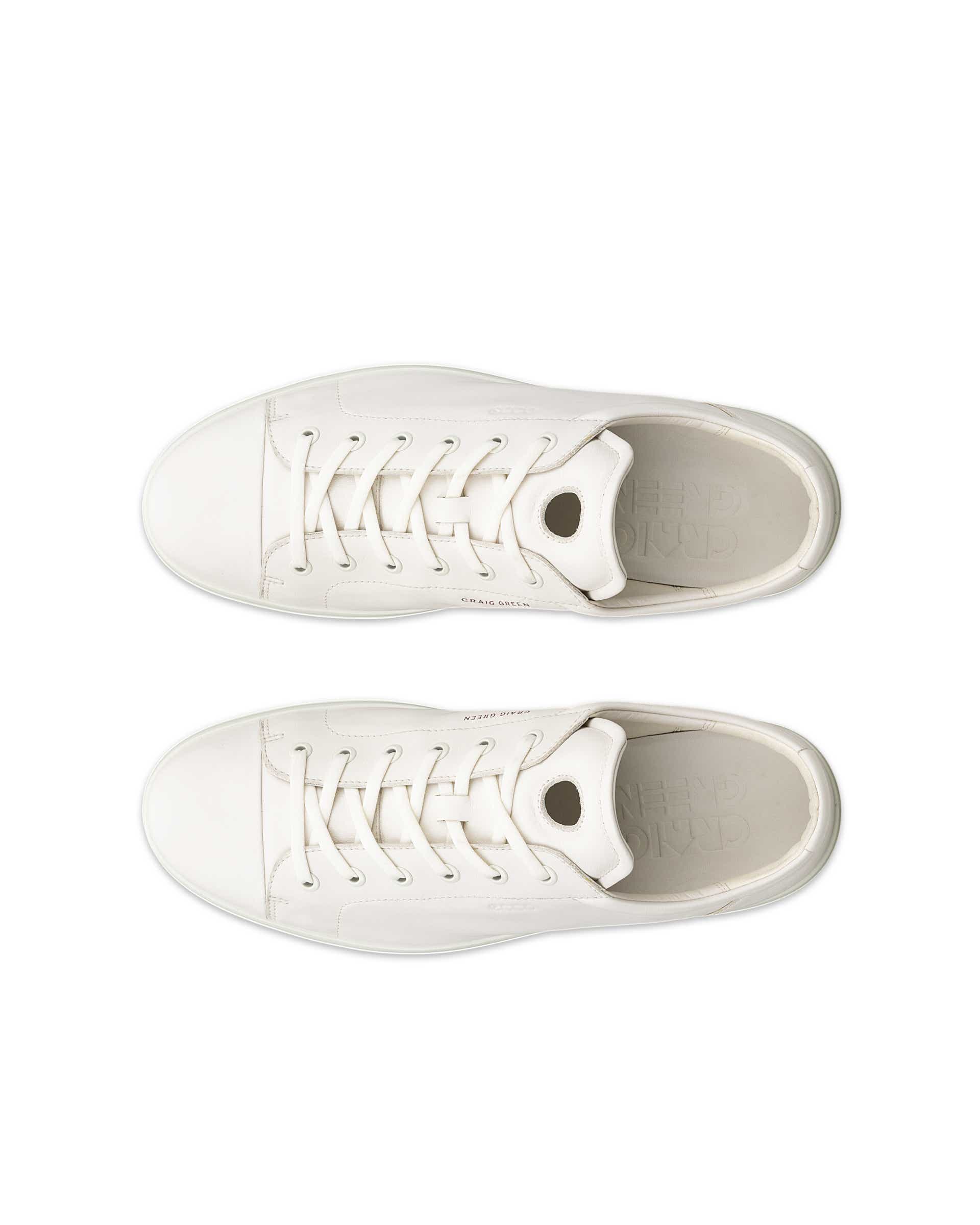 ECCO® SOFT CLASSIC odiniai sportbačiai vyrams - Balta - Top left pair
