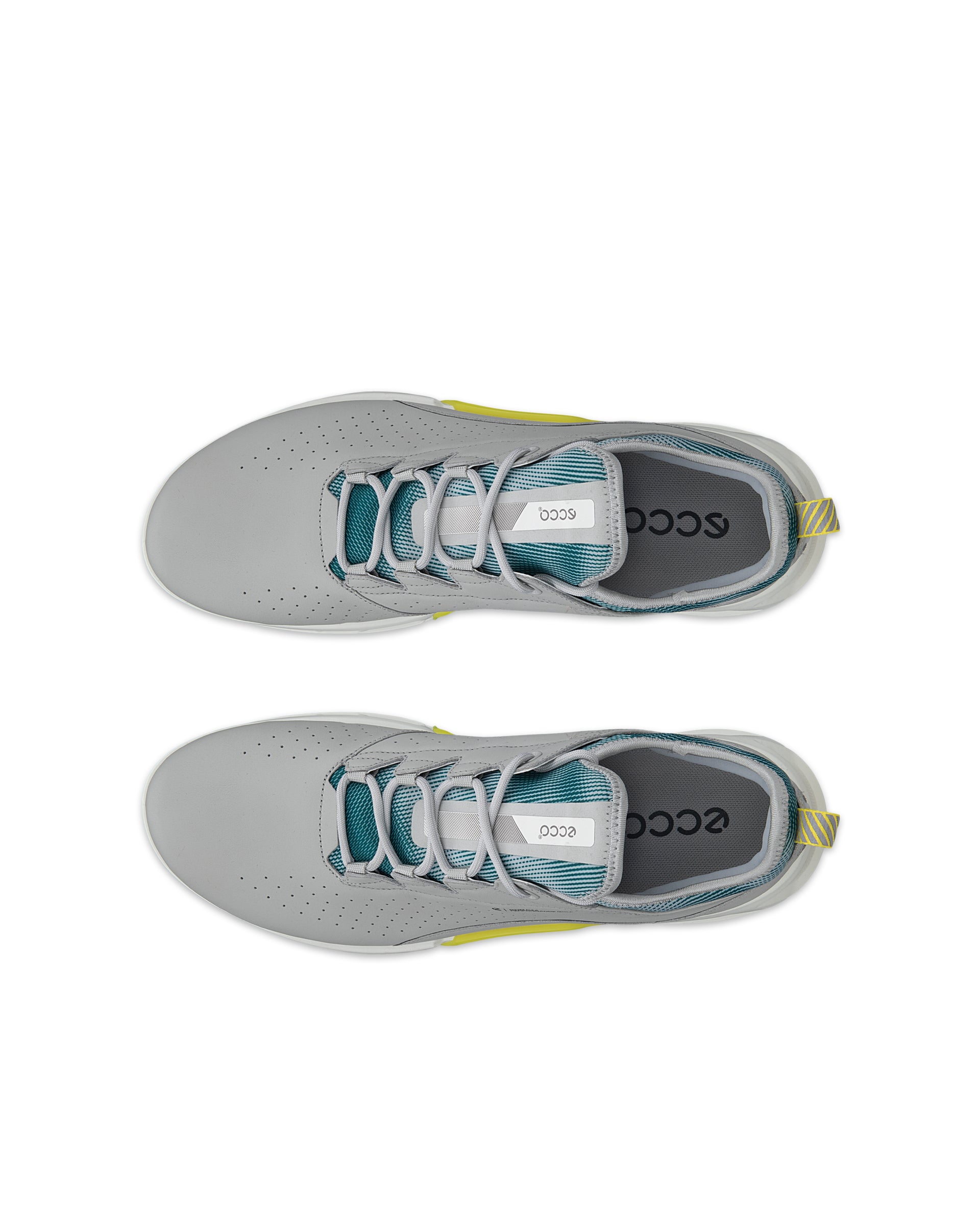 ECCO Golf BIOM C4 Men メンズ レザーGore-Texゴルフシューズ - グレー - Top left pair