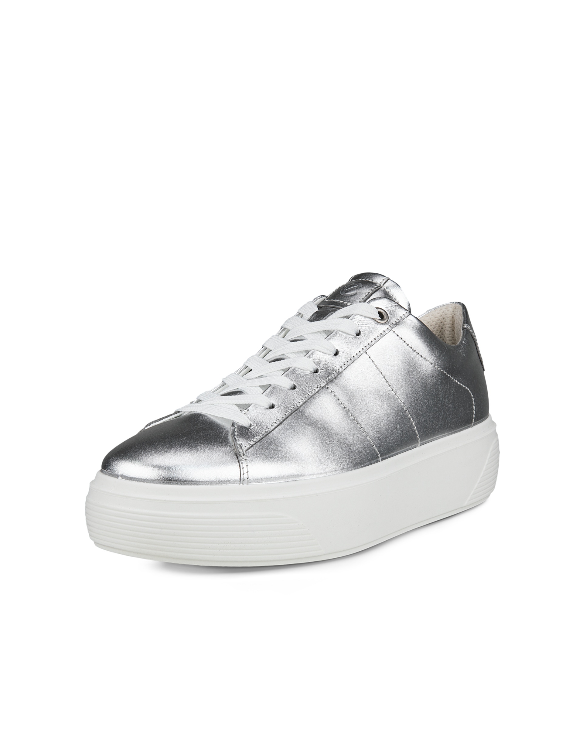 ECCO Street Platform ウィメンズ レザースニーカー - グレー - Main