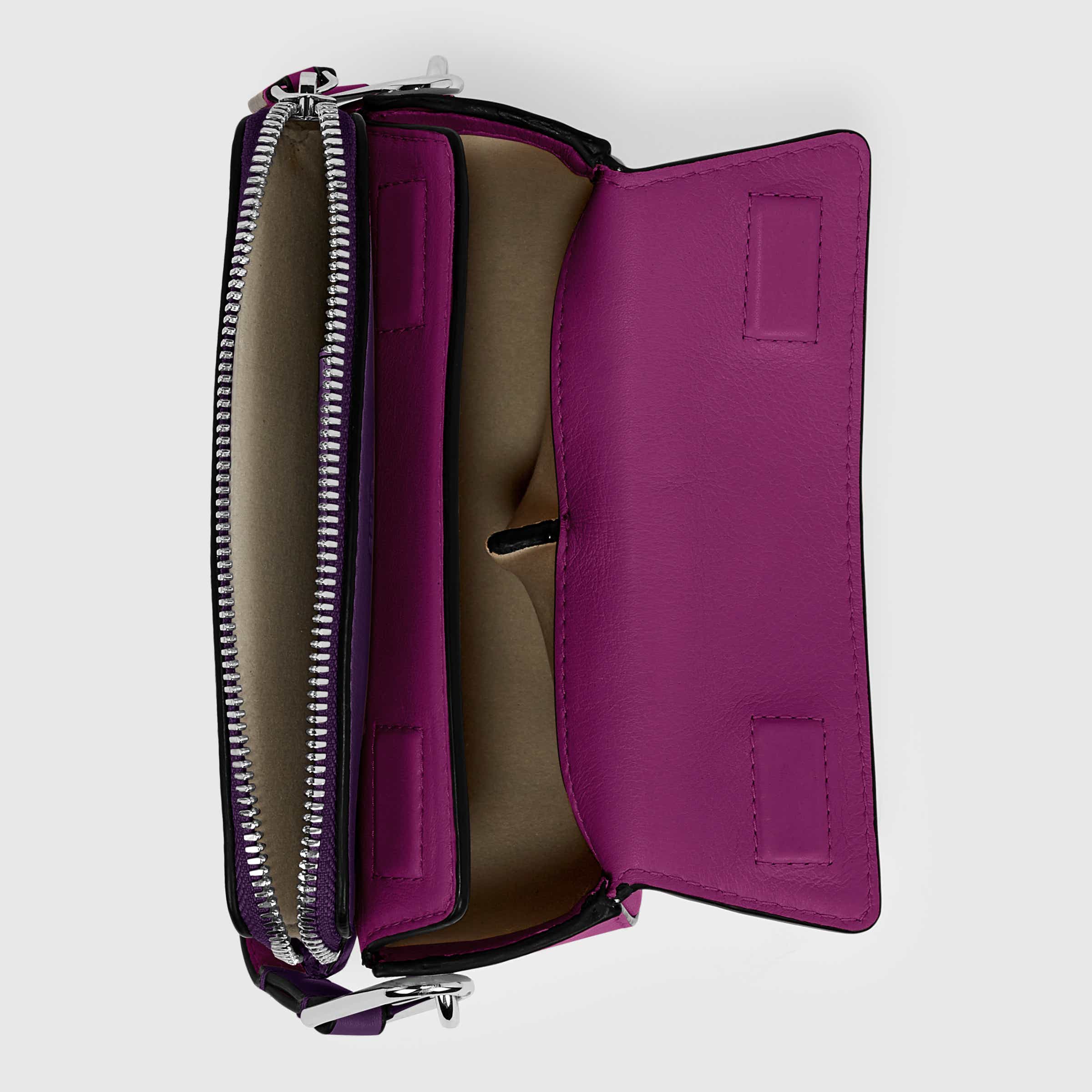ECCO® E Leather Saddle Bag - Purple - Birdeye