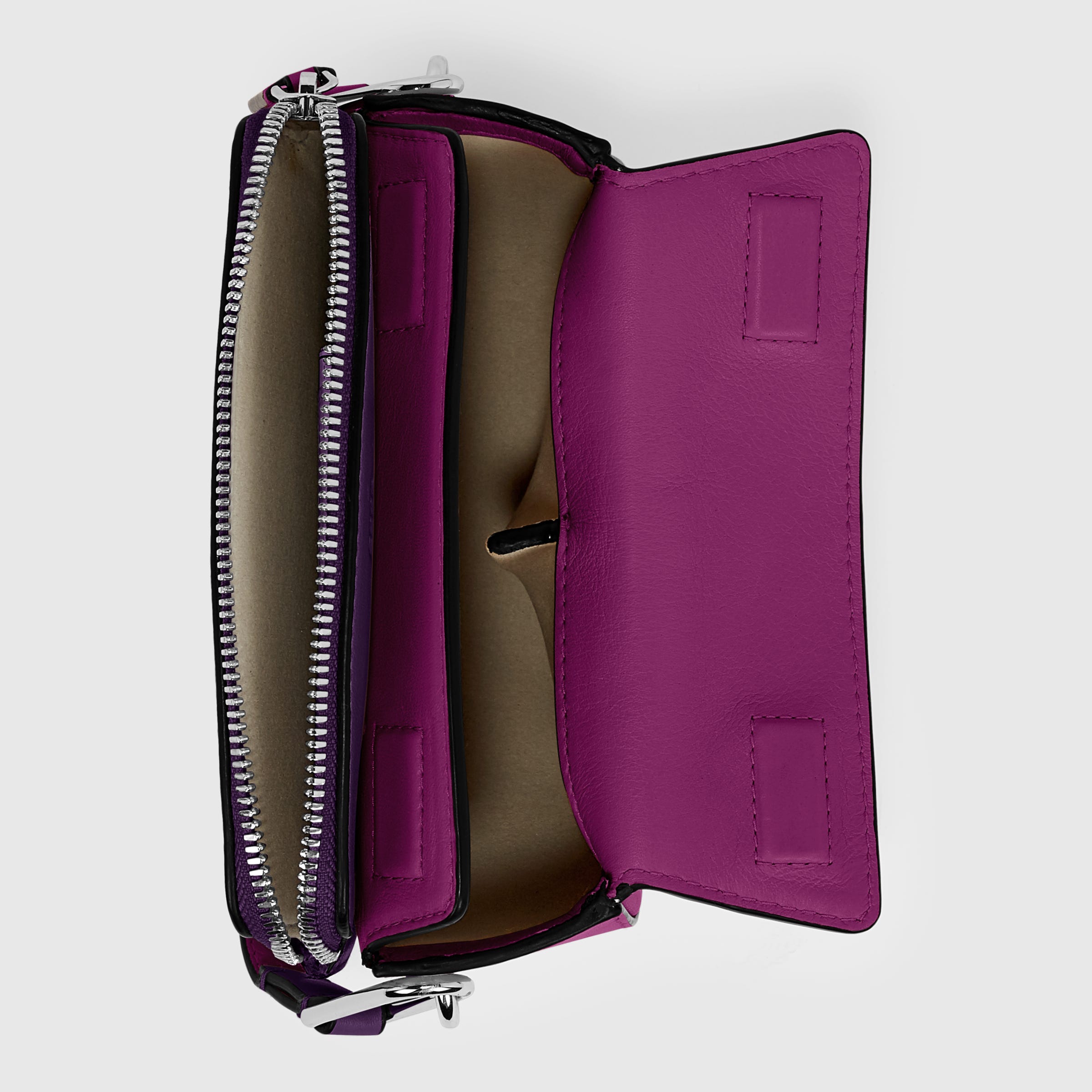 ECCO® E Leather Saddle Bag - Purple - Birdeye