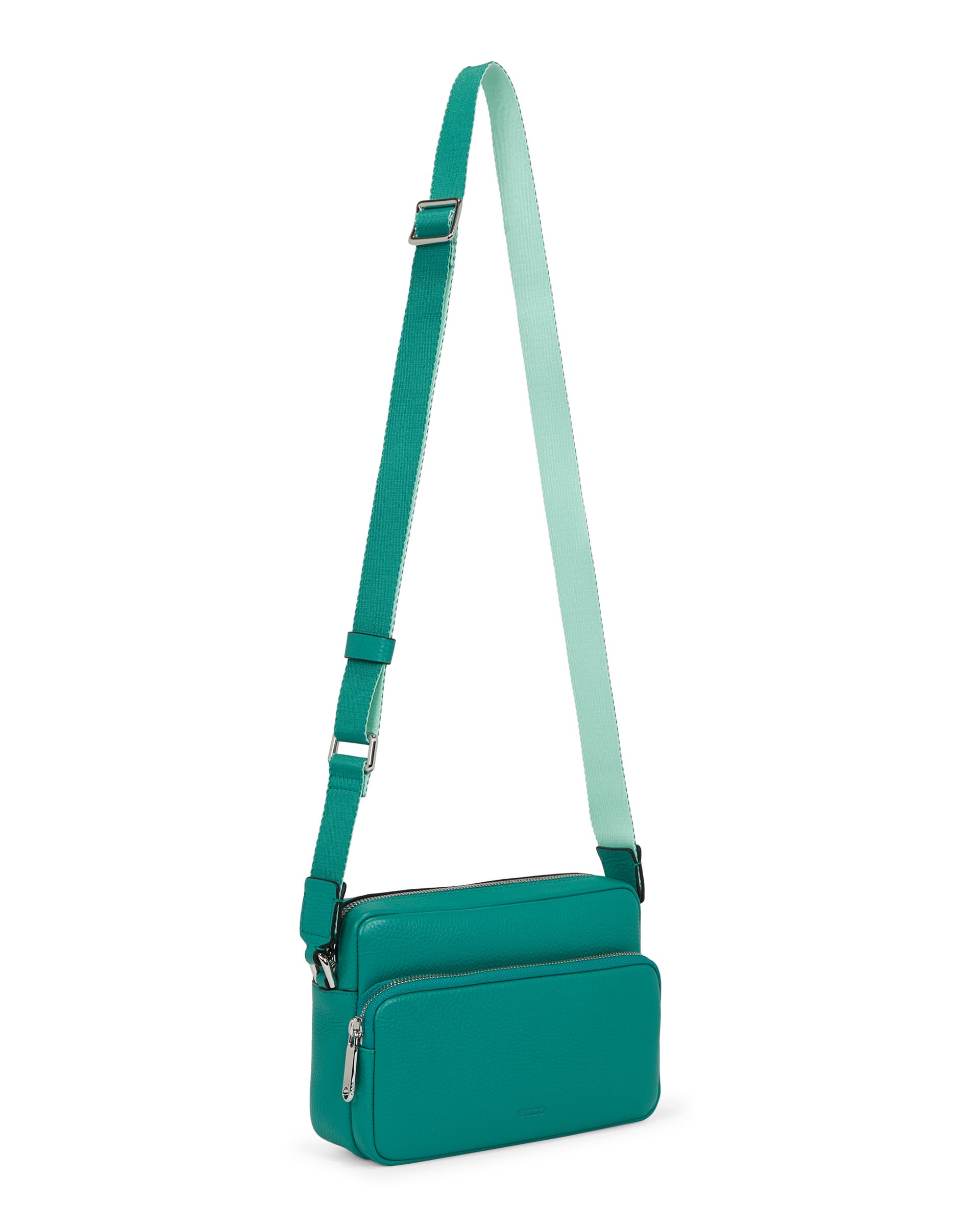 ECCO® Camera Bag Pebbled Leather Camera Bag - Green - Main