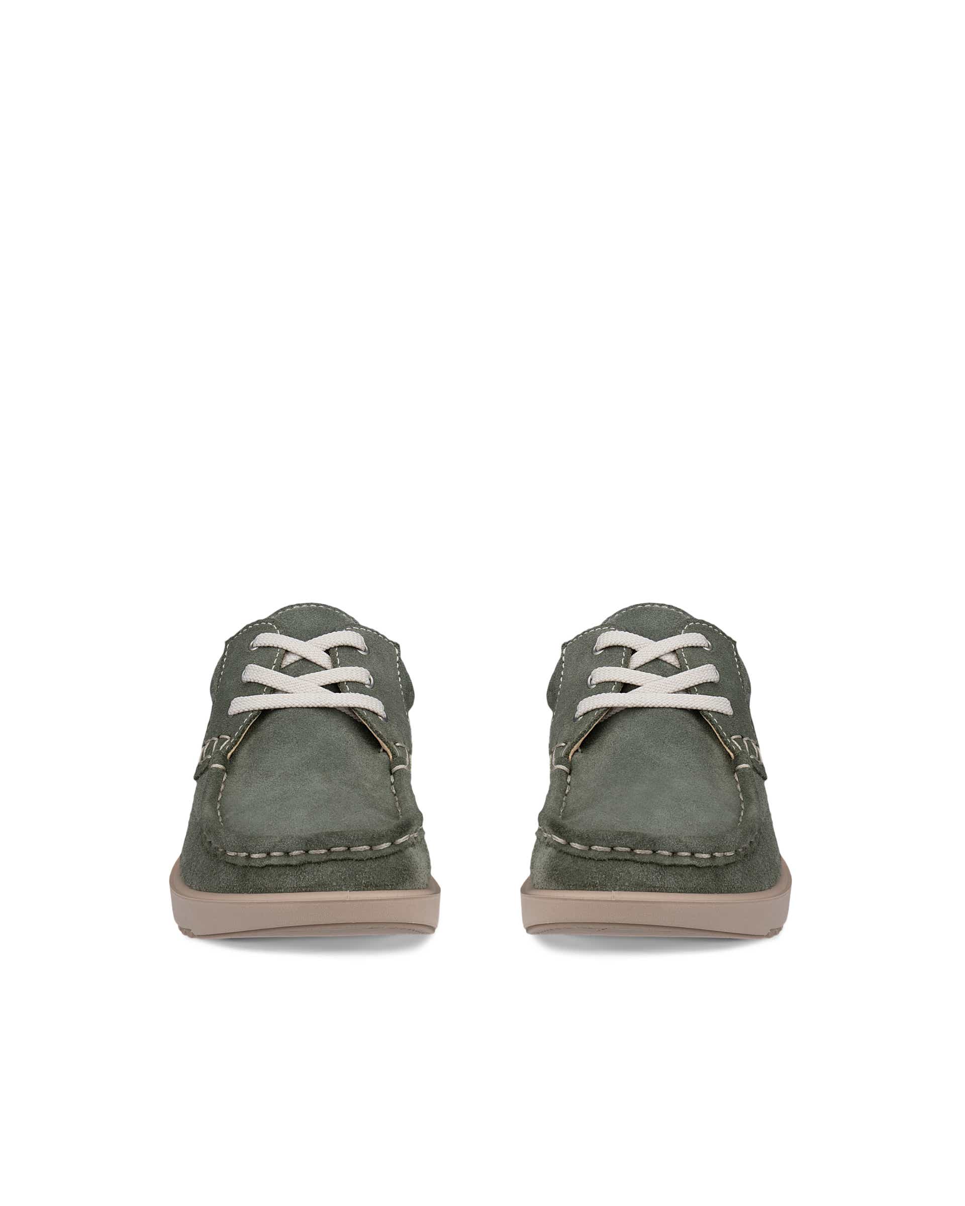 ECCO® JOKE ženske čizme od brušene kože na vezanje - Zelena - Front pair