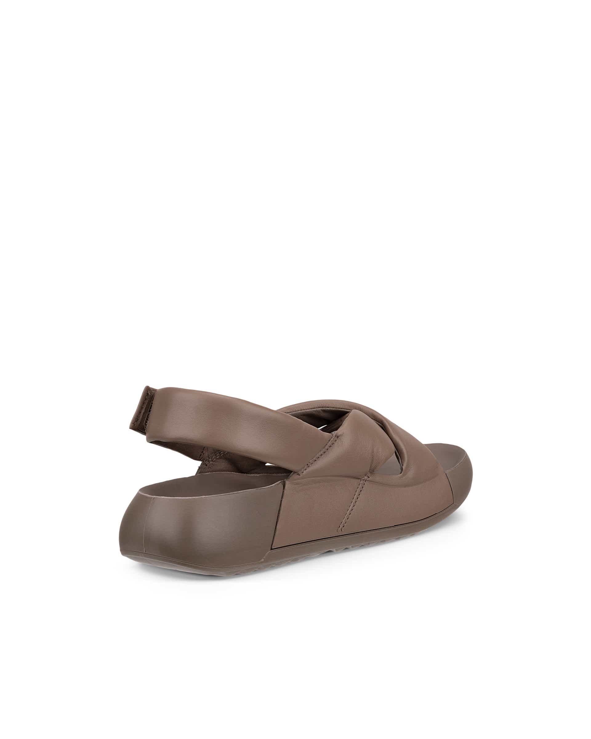 Dámské kožené sandály ECCO® Cozmo PF - Hnědá - Back