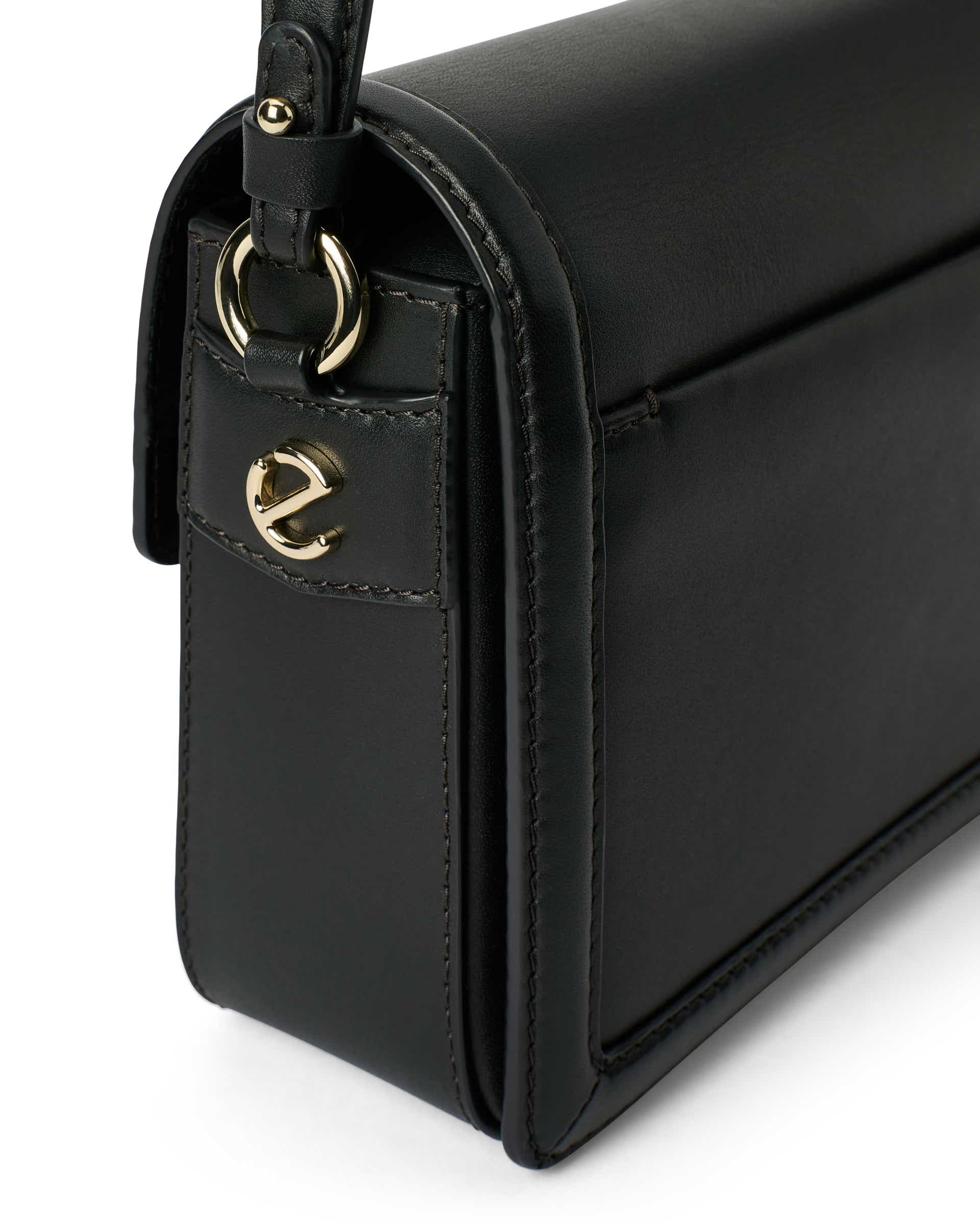 Women's ECCO® PINCH BAG Leather Pinch Crossbody Bag - Black - Detail-2