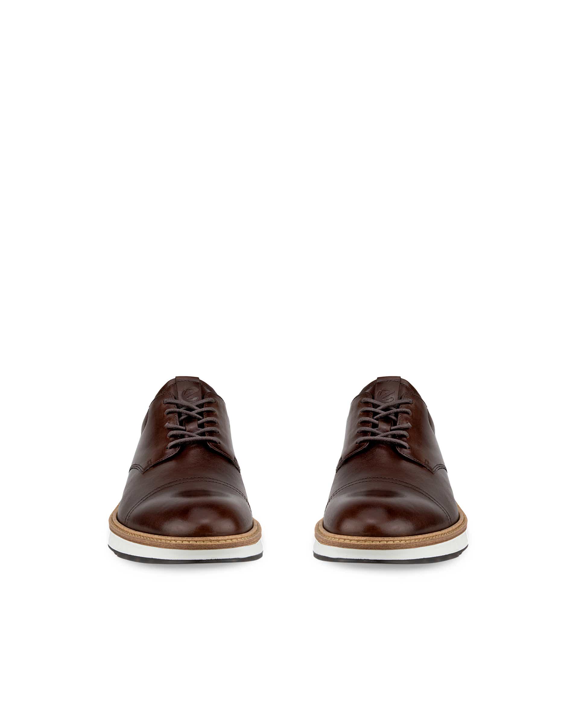 Men's ECCO® St.1 Hybrid Leather Derby Shoe - Brown - Front pair