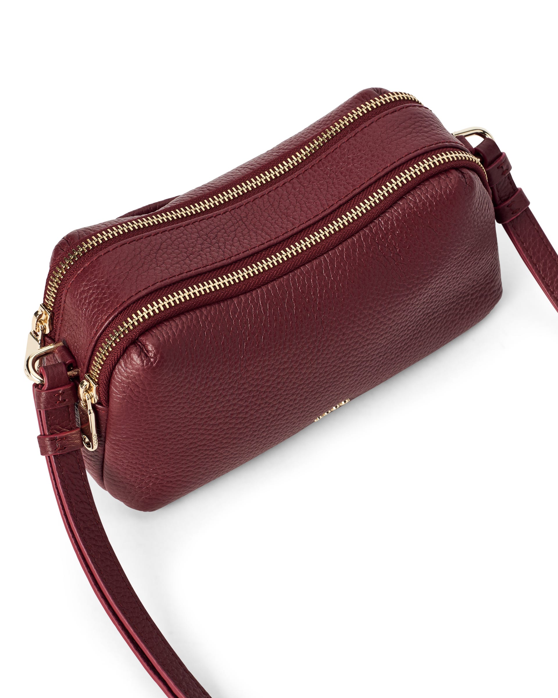 Women's ECCO® CAMERA BAG CURVE Leather Camera Bag - Red - Main