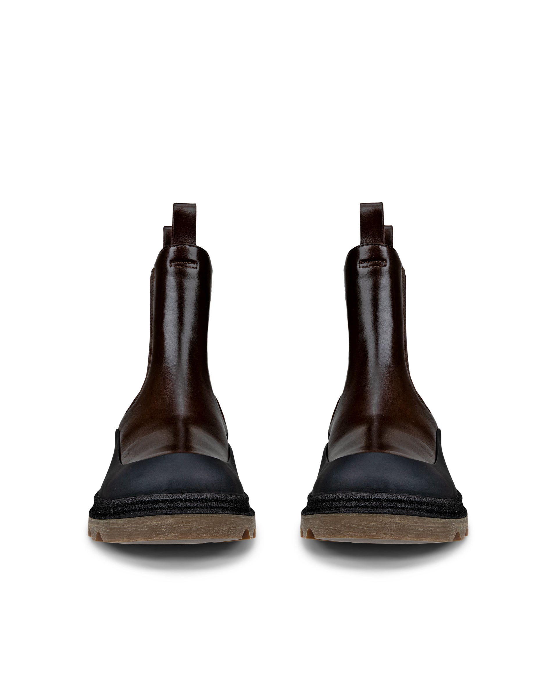 Dámske kožené nízke členkové čižmy ECCO® GRAINER - Hnedá - Front pair