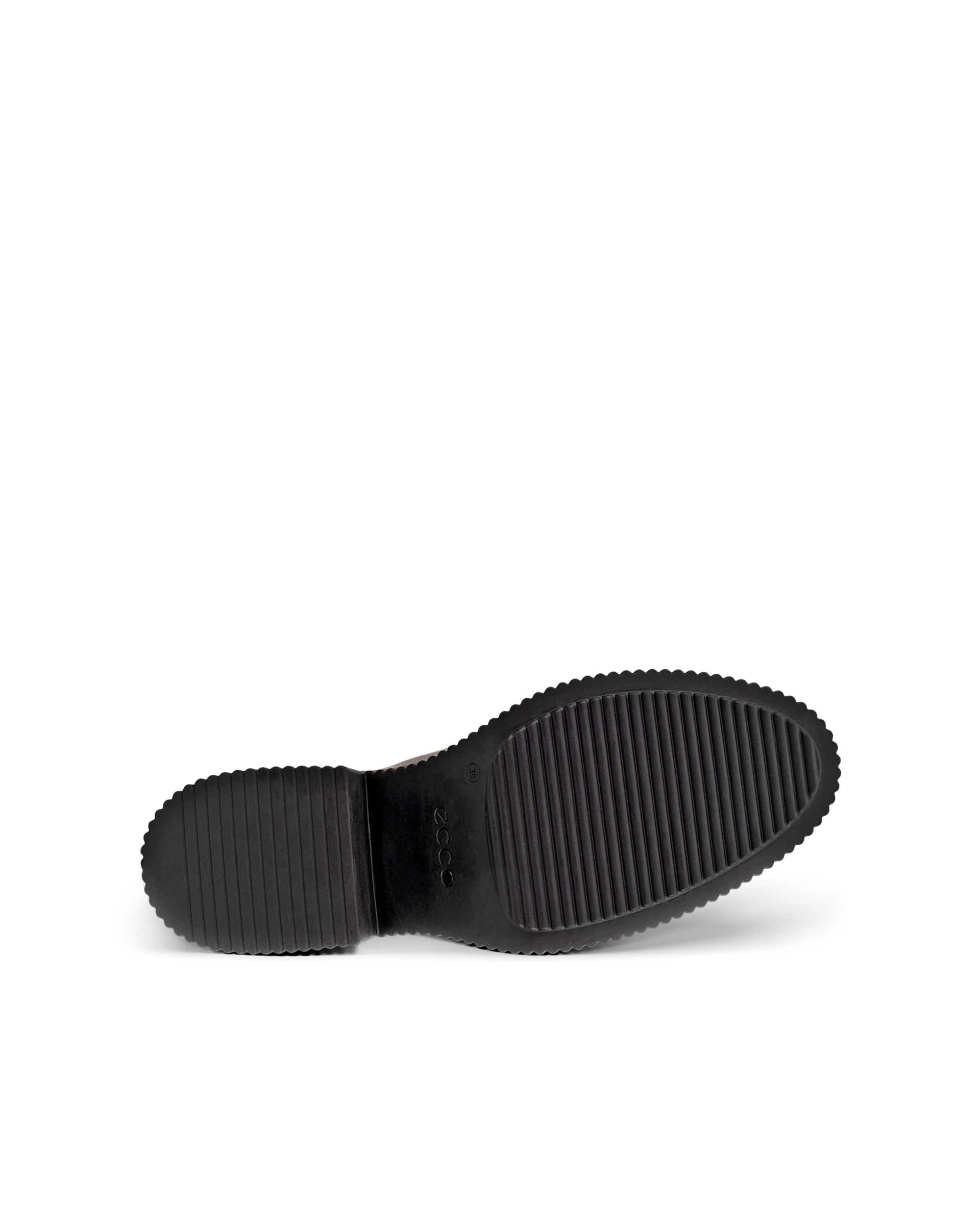 ECCO Fluted Heel ウィメンズ レザーアンクルブーツ - ブラウン - Sole
