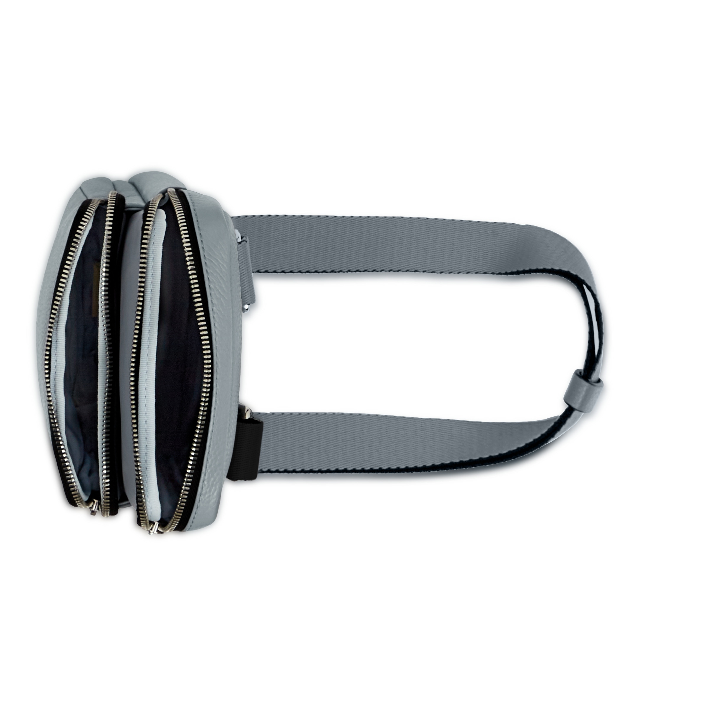 ECCOยฎ Flat Pouch Leather Crossbody Bag - Grey - Birdeye