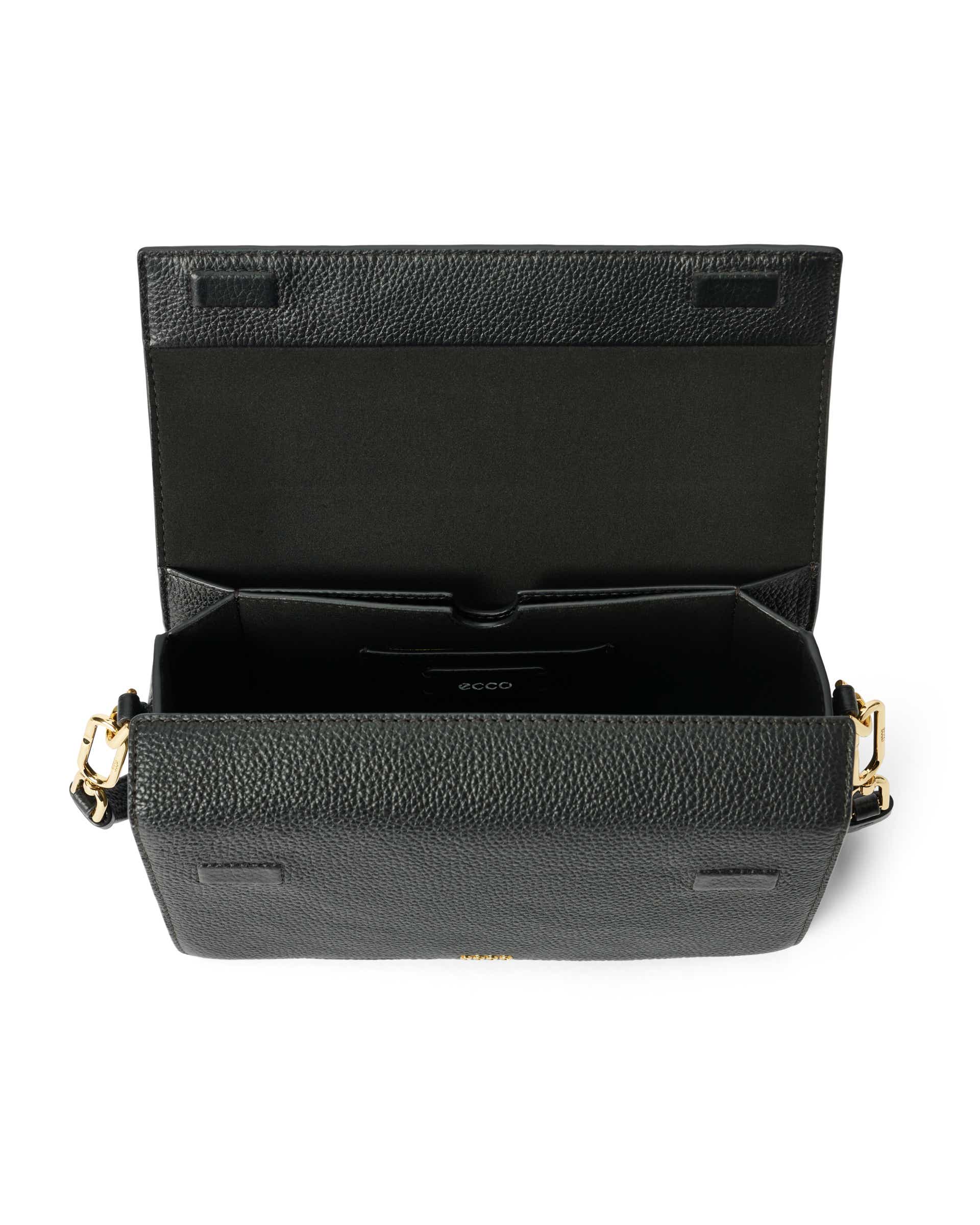 ECCO® Pinch Bag kožna torba preko ramena - Crna - Inside