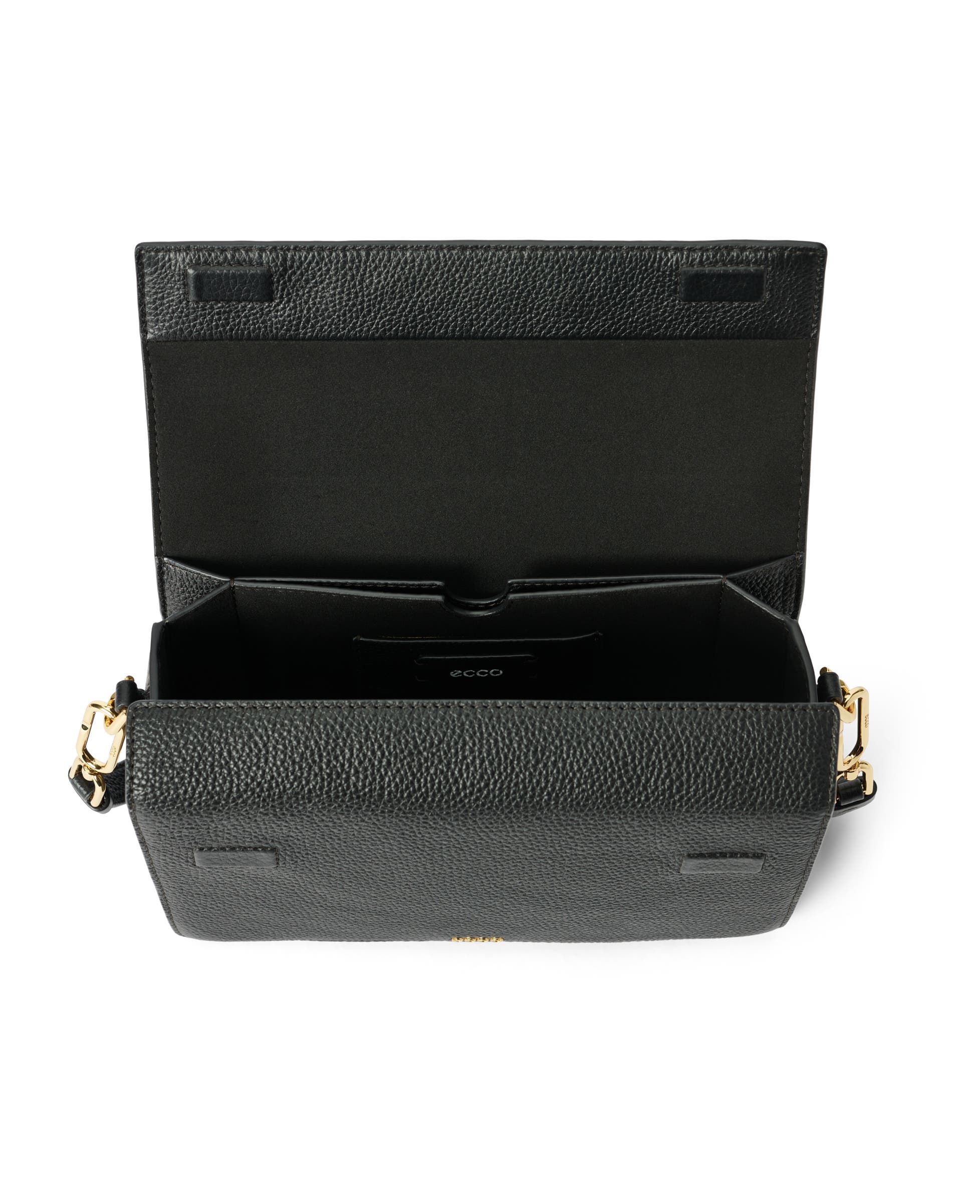 Skórzana torebka przez ramię ECCO® Pinch Bag - Czarny - Inside