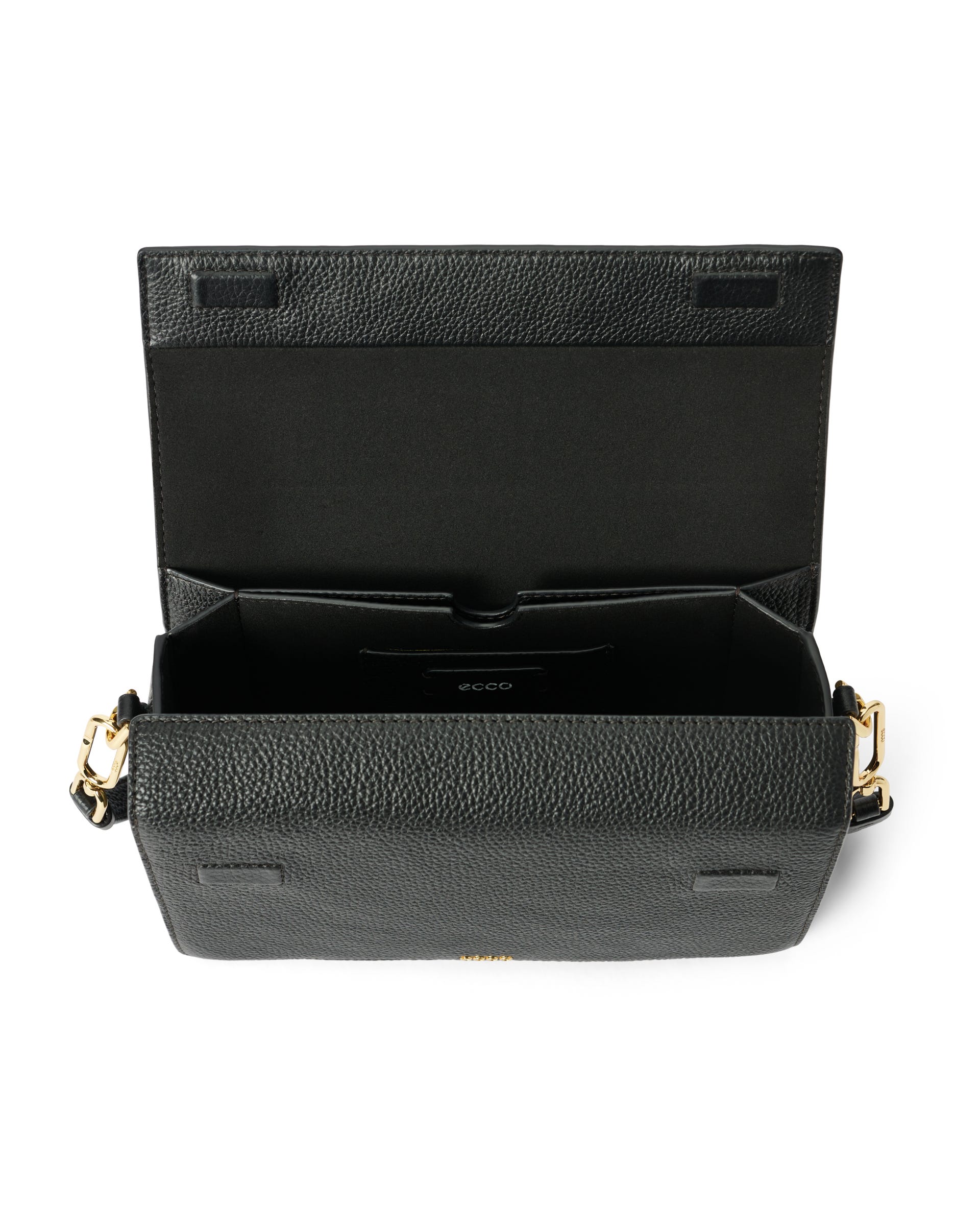 Skórzana torebka przez ramię ECCO® Pinch Bag - Czarny - Inside