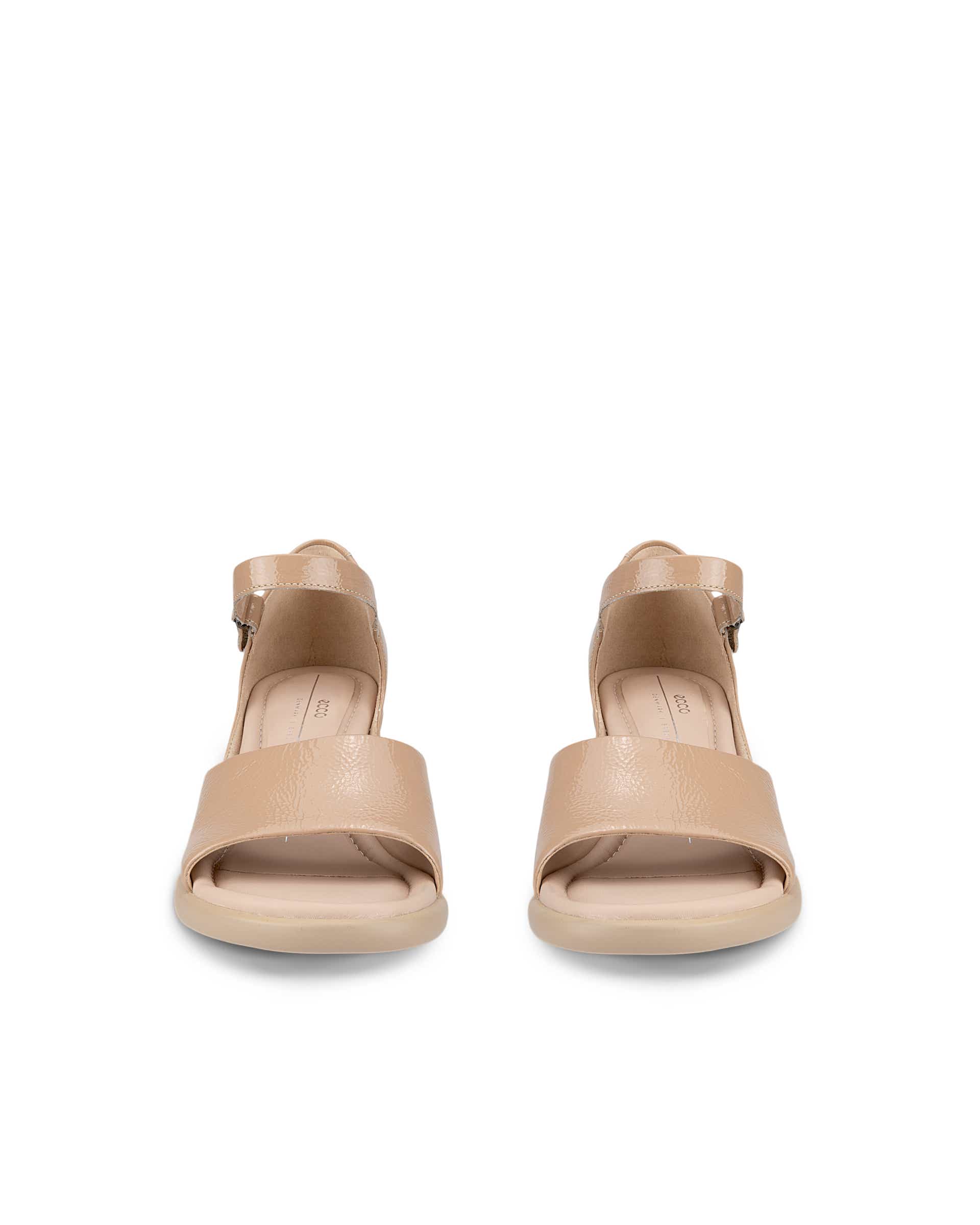Women's ECCO® Sculpted Sandal LX 55 Leather Heeled Sandal - Brown - Front pair