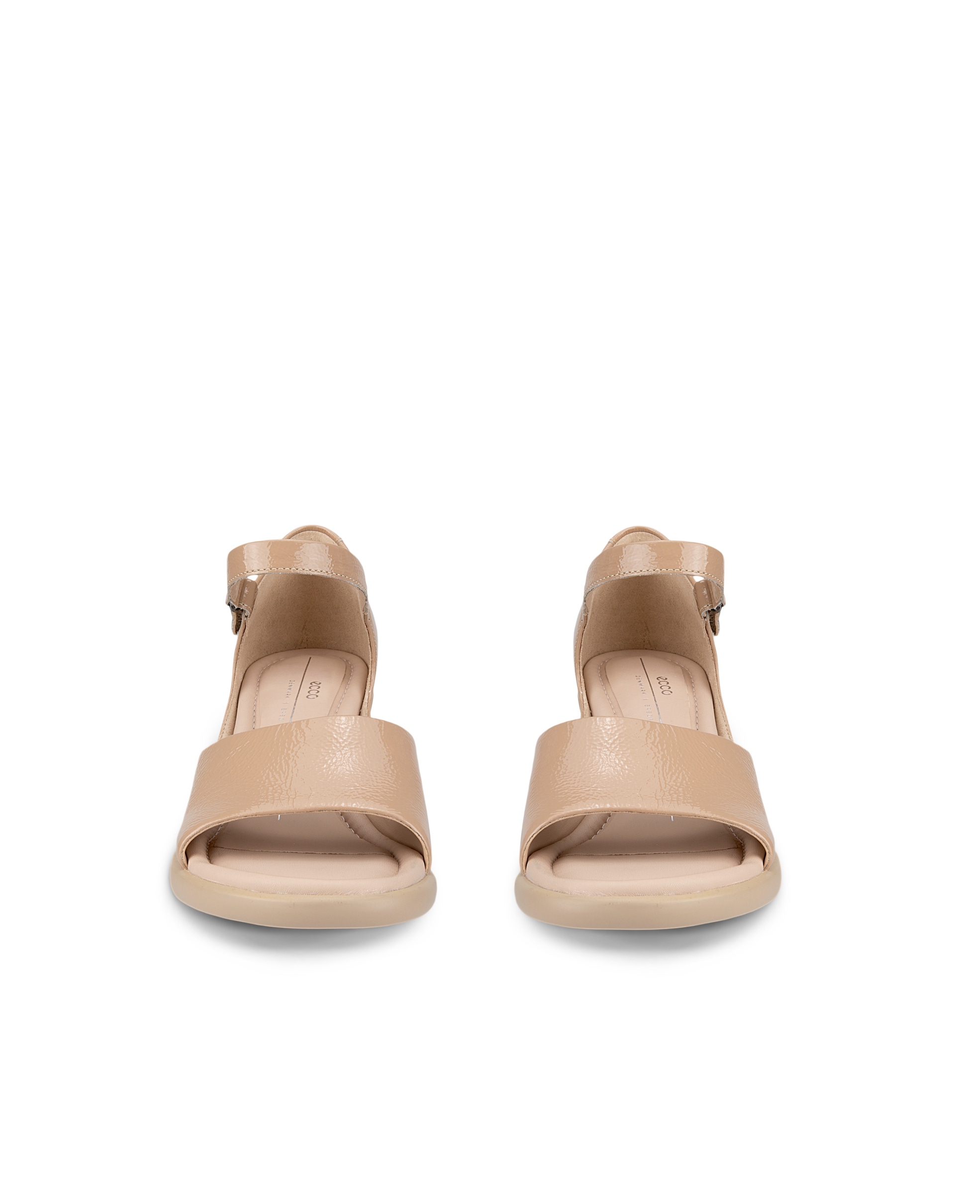 Women's ECCO® Sculpted Sandal LX 55 Leather Heeled Sandal - Brown - Front pair