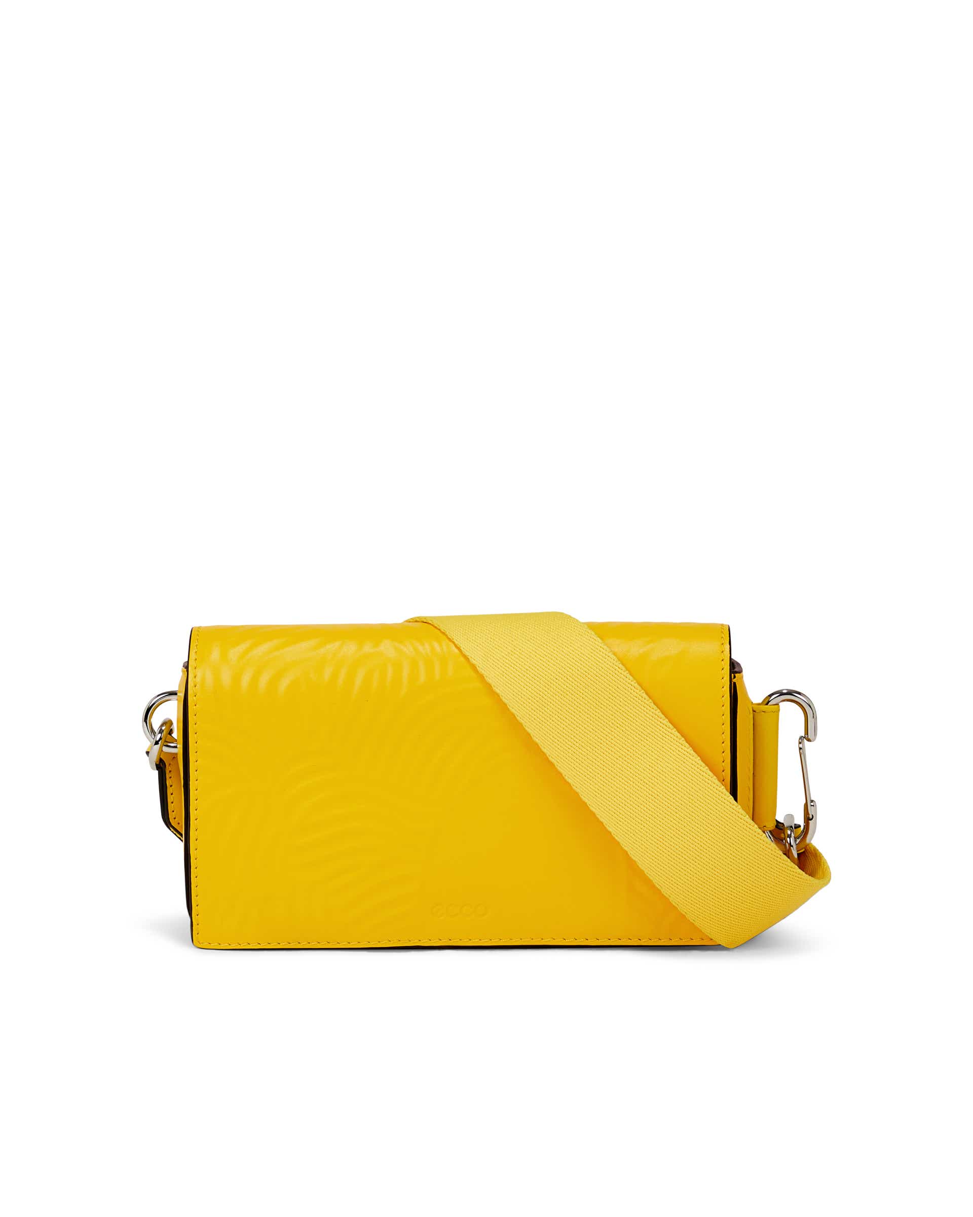 ECCO® Fingerprint Phone Bag Leather Crossbody Bag - Yellow - Main