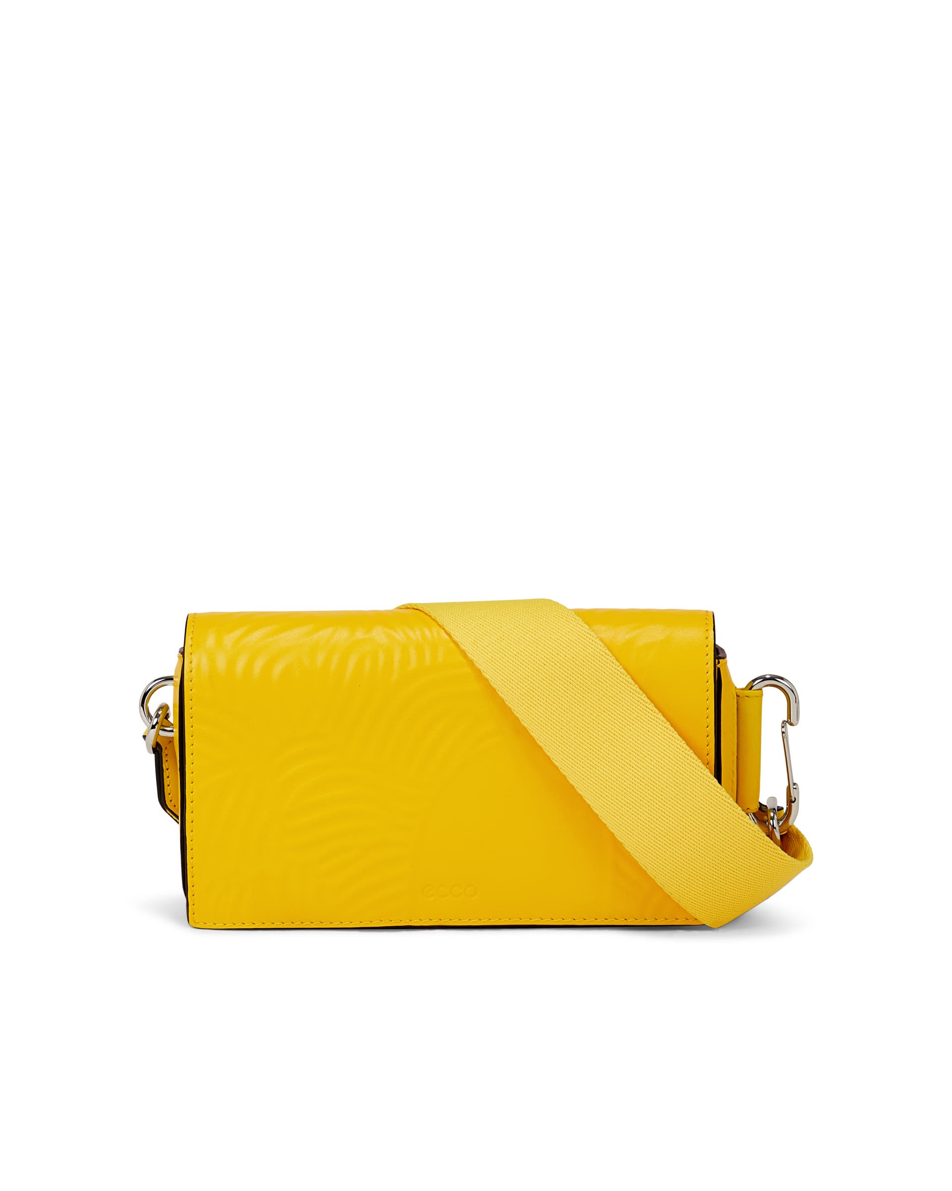 ECCO® Fingerprint Phone Bag Leather Crossbody Bag - Yellow - Main