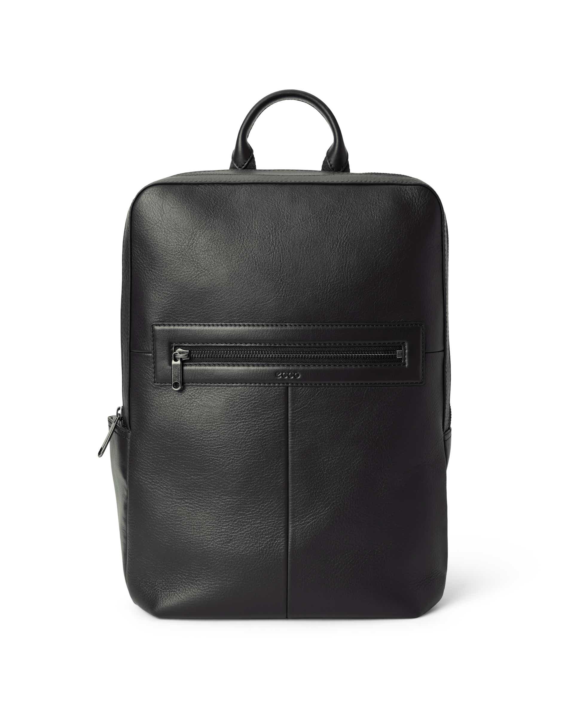 ECCO® LOAD BACKPACK Herren Quadratischer Rucksack aus Leder - Schwarz - Main