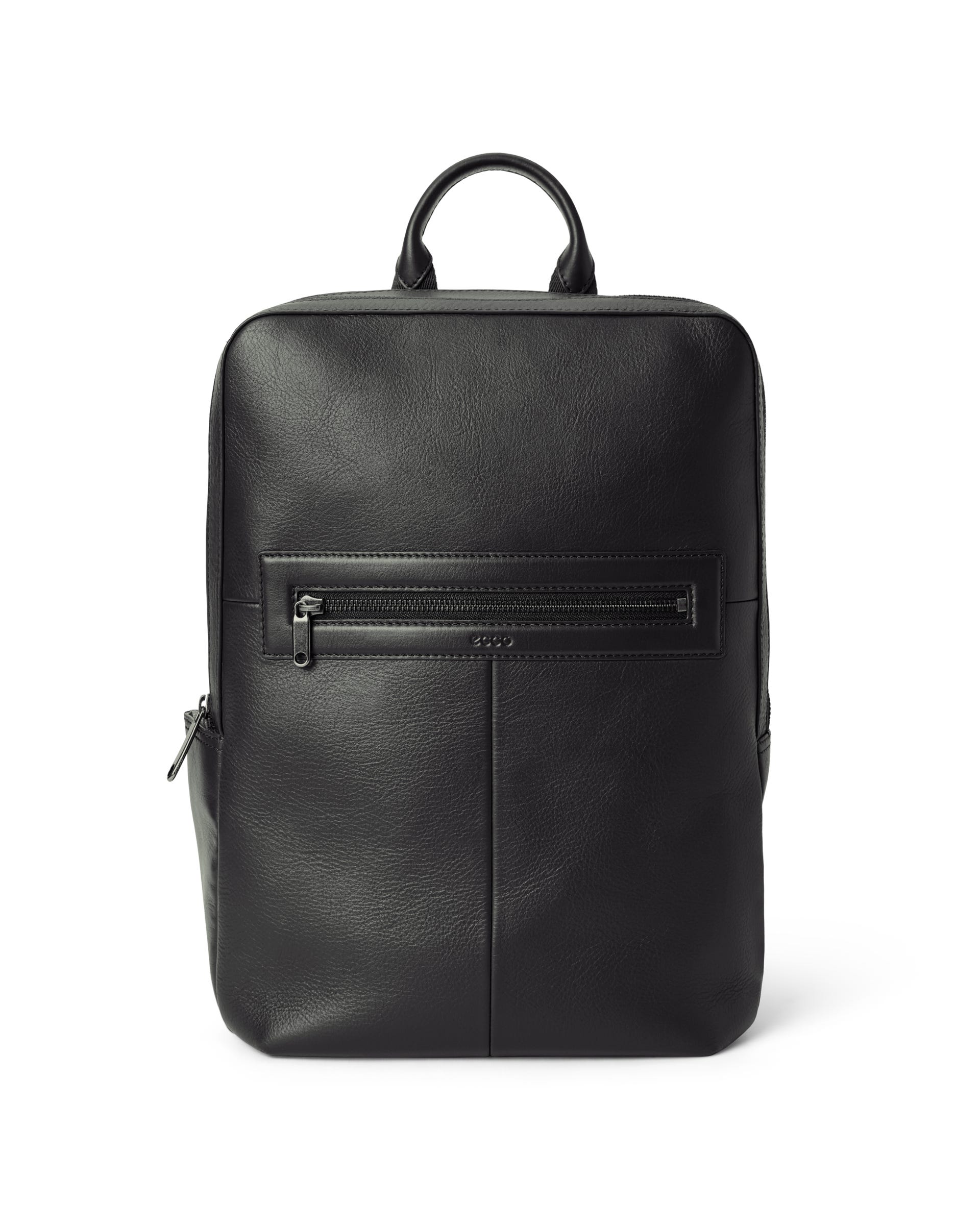 ECCO® LOAD BACKPACK Herren Quadratischer Rucksack aus Leder - Schwarz - Main