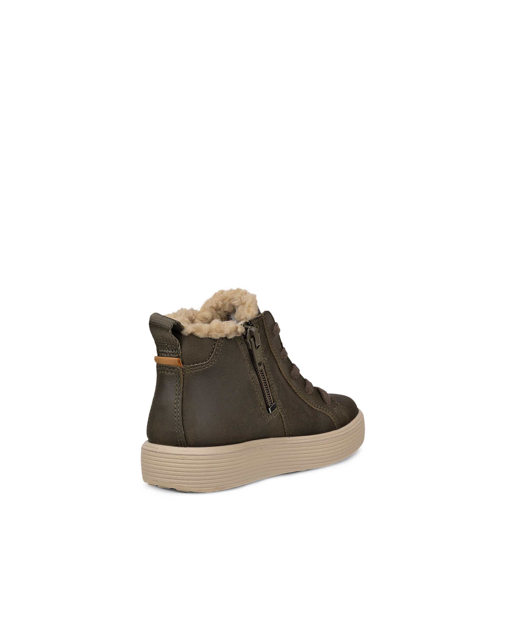 Dziecięce nubukowe wodoodporne botki ECCO® SOFT 60 - Zielony - Back